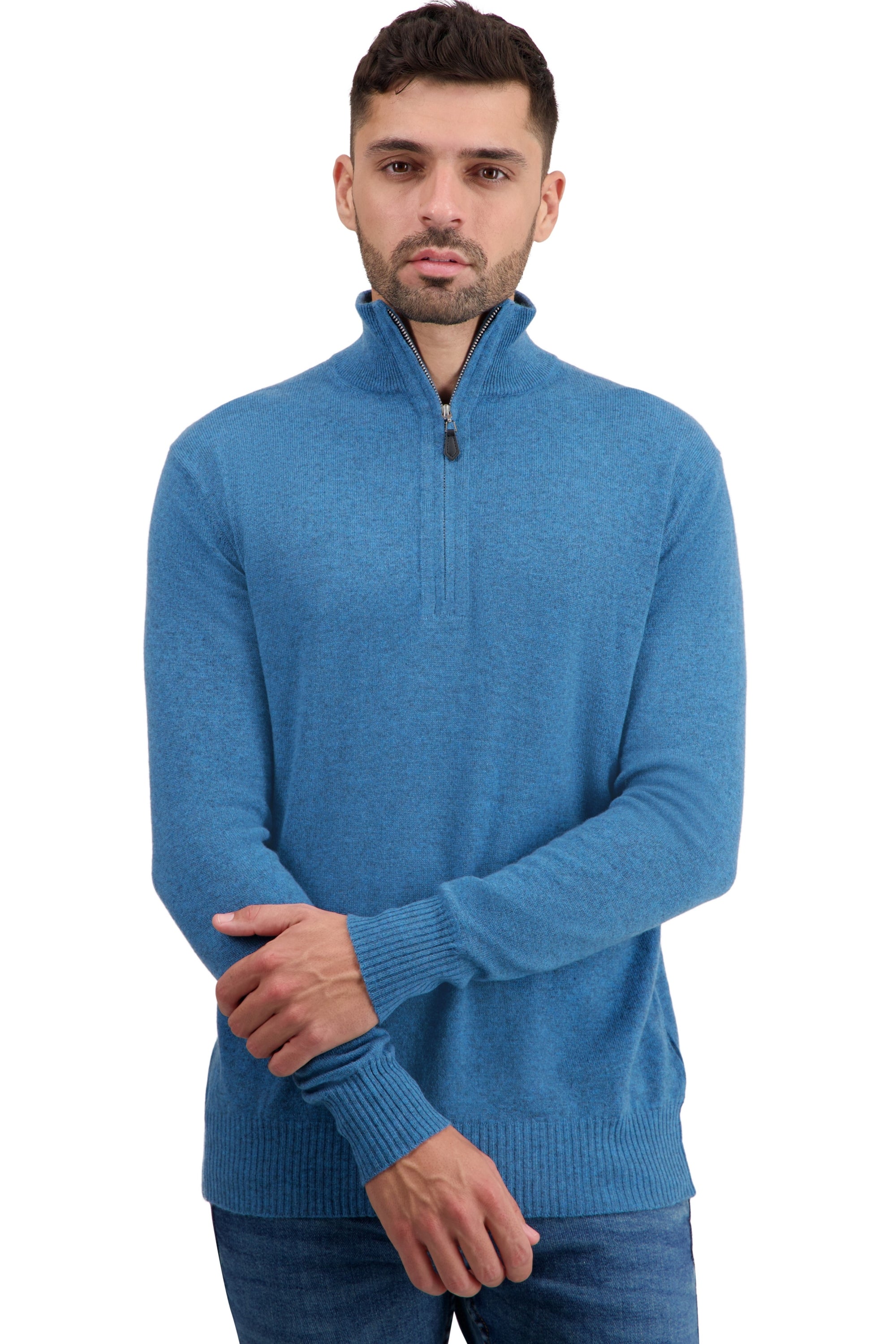 Toulon in cashmere uomo - manor blue - Mahogany