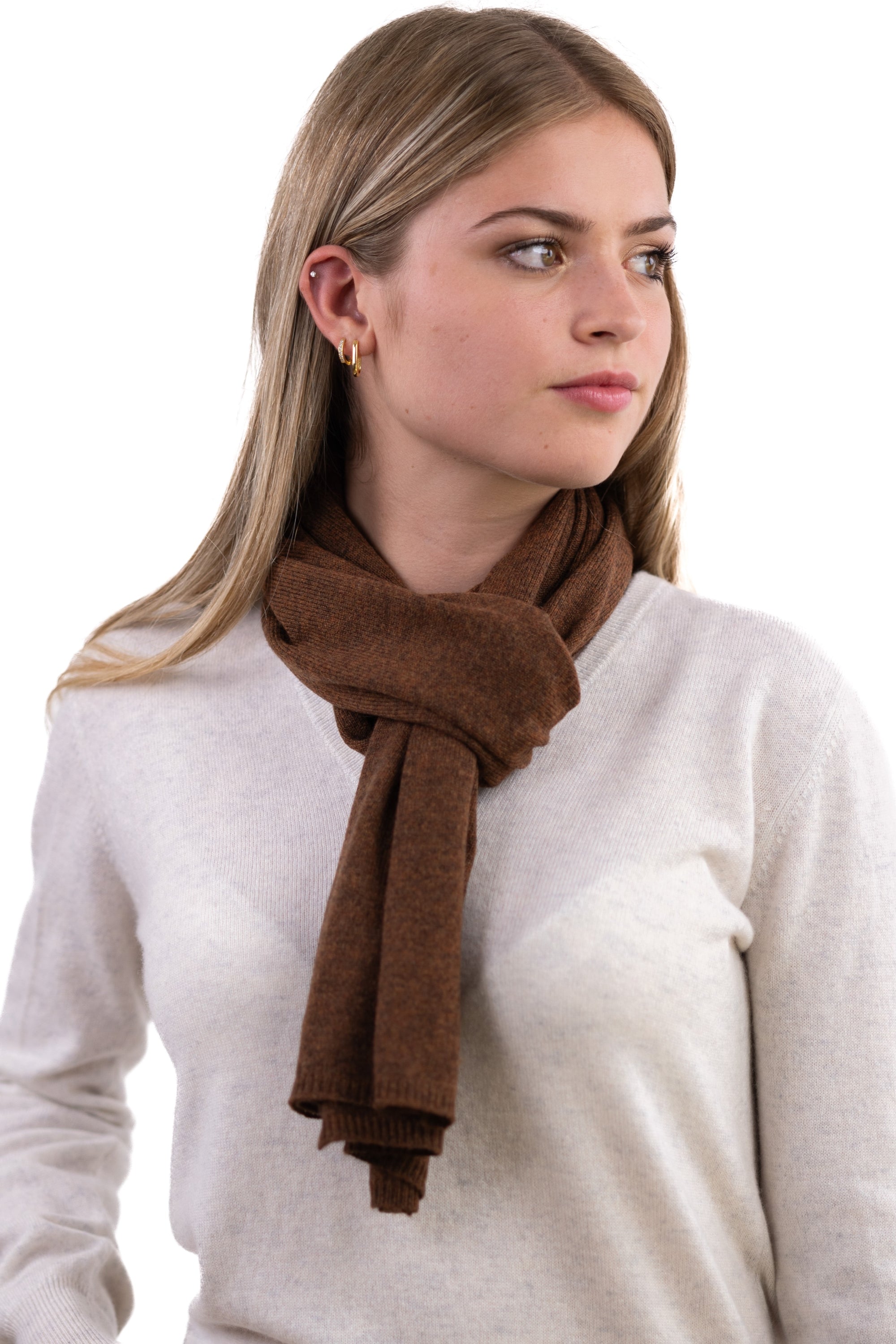 Ozone in cashmere misto - mace - Mahogany