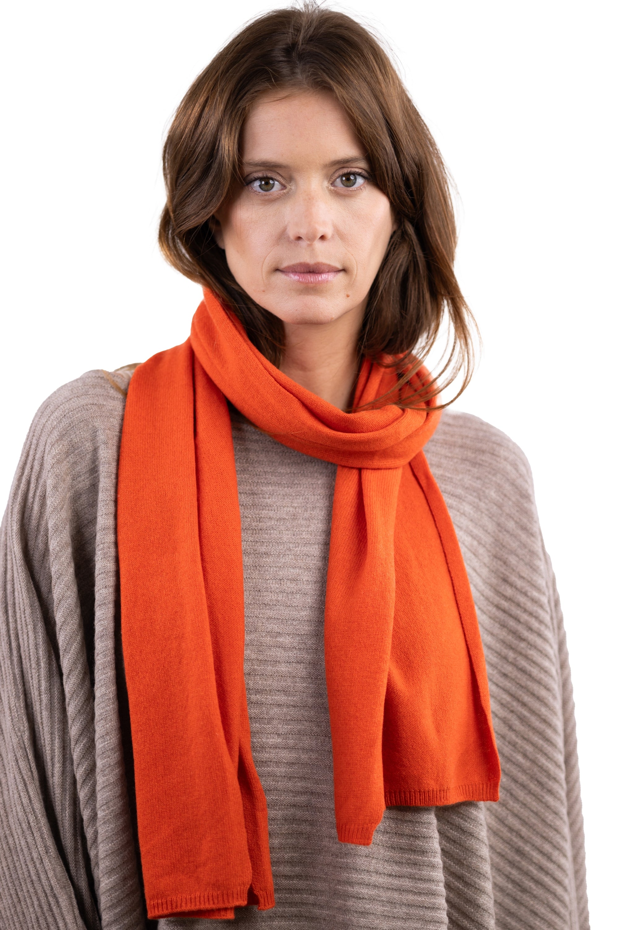 Ozone in cashmere misto - satsuma - Mahogany