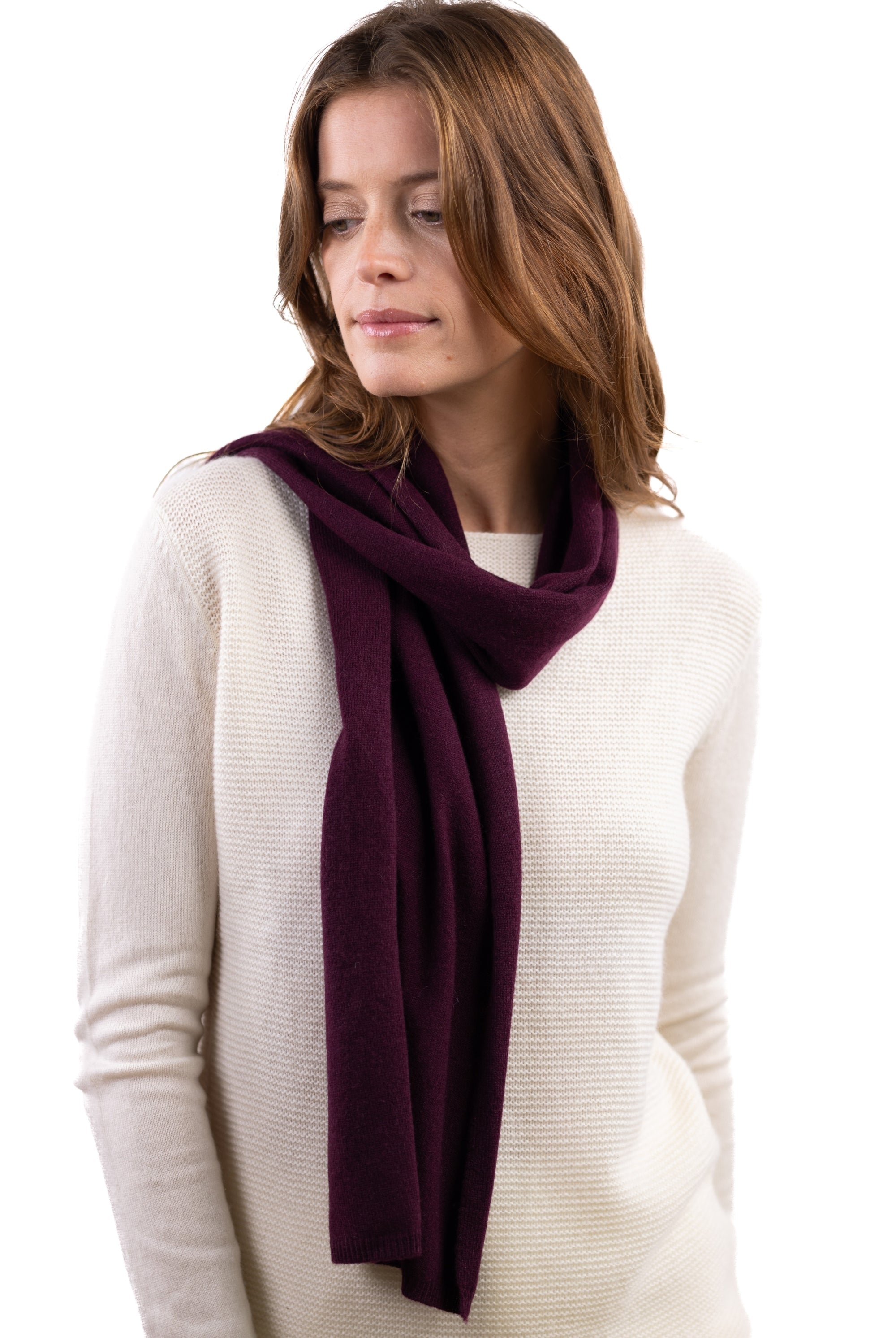 Ozone in cashmere misto - red wine - Mahogany