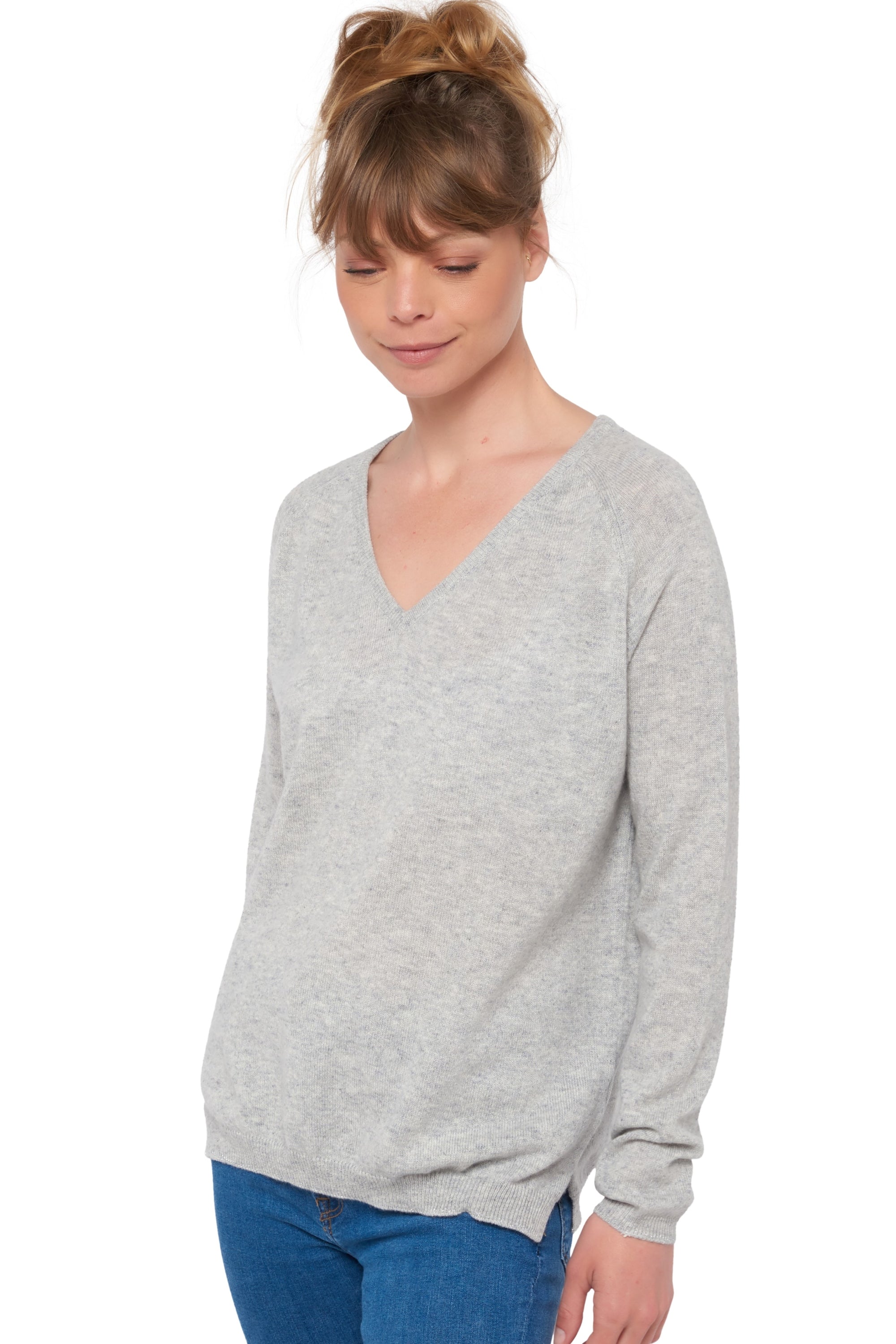 Zanjan in cashmere da donna - flanelle chiné - Mahogany