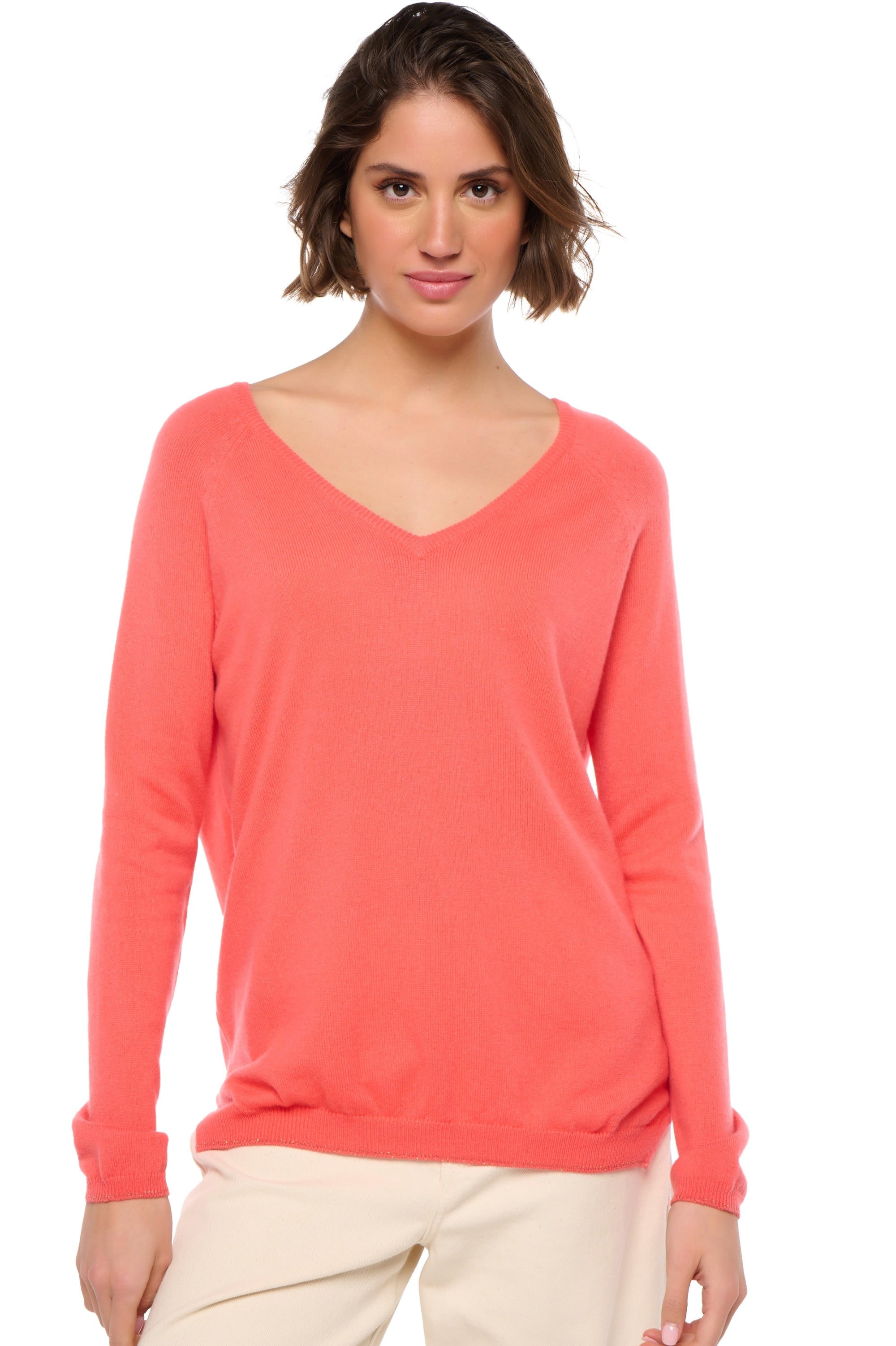 Zanjan in cashmere da donna - geranium - Mahogany