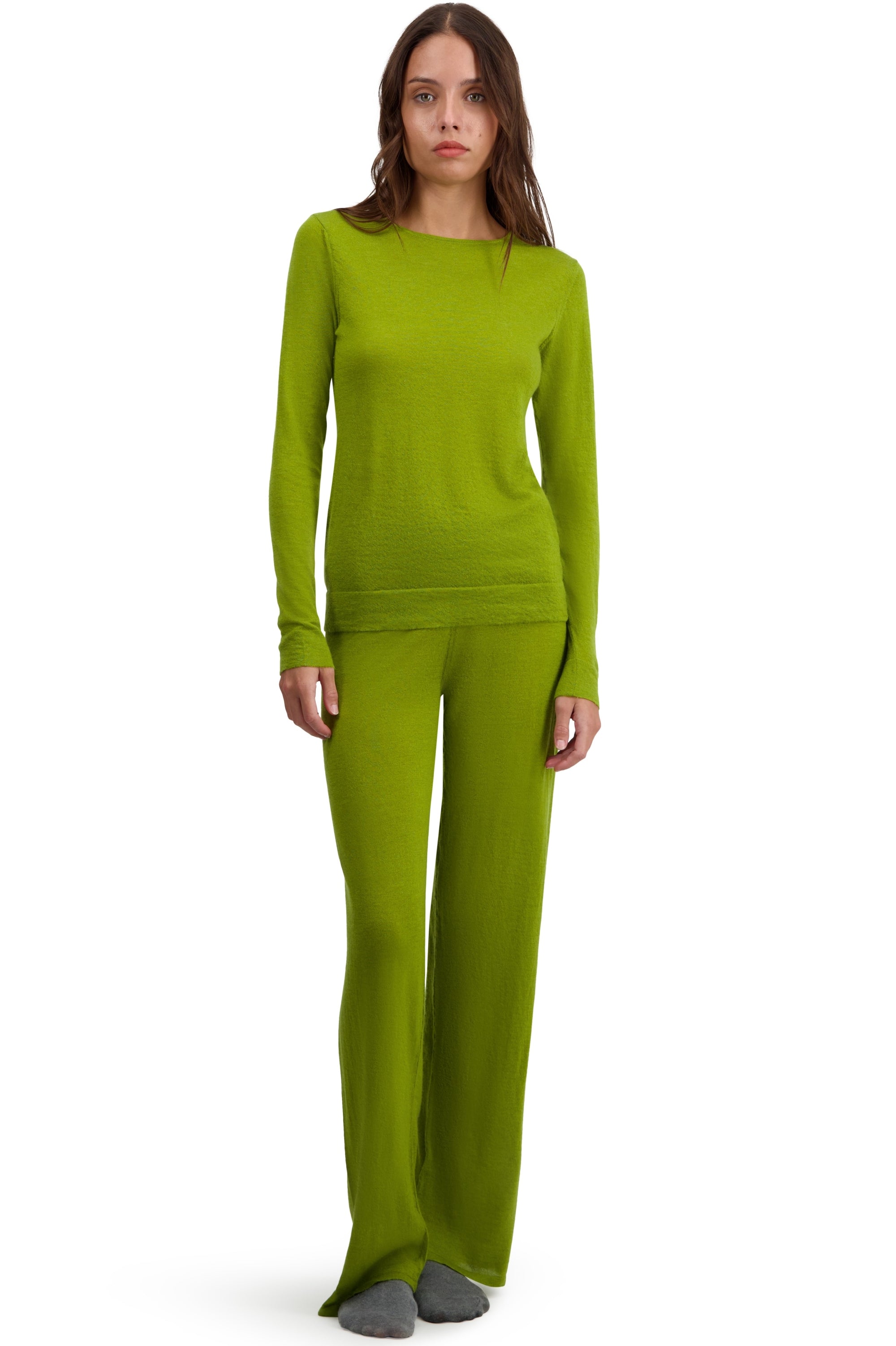 Boubou in piumino di cashmere donna - prussian - Mahogany