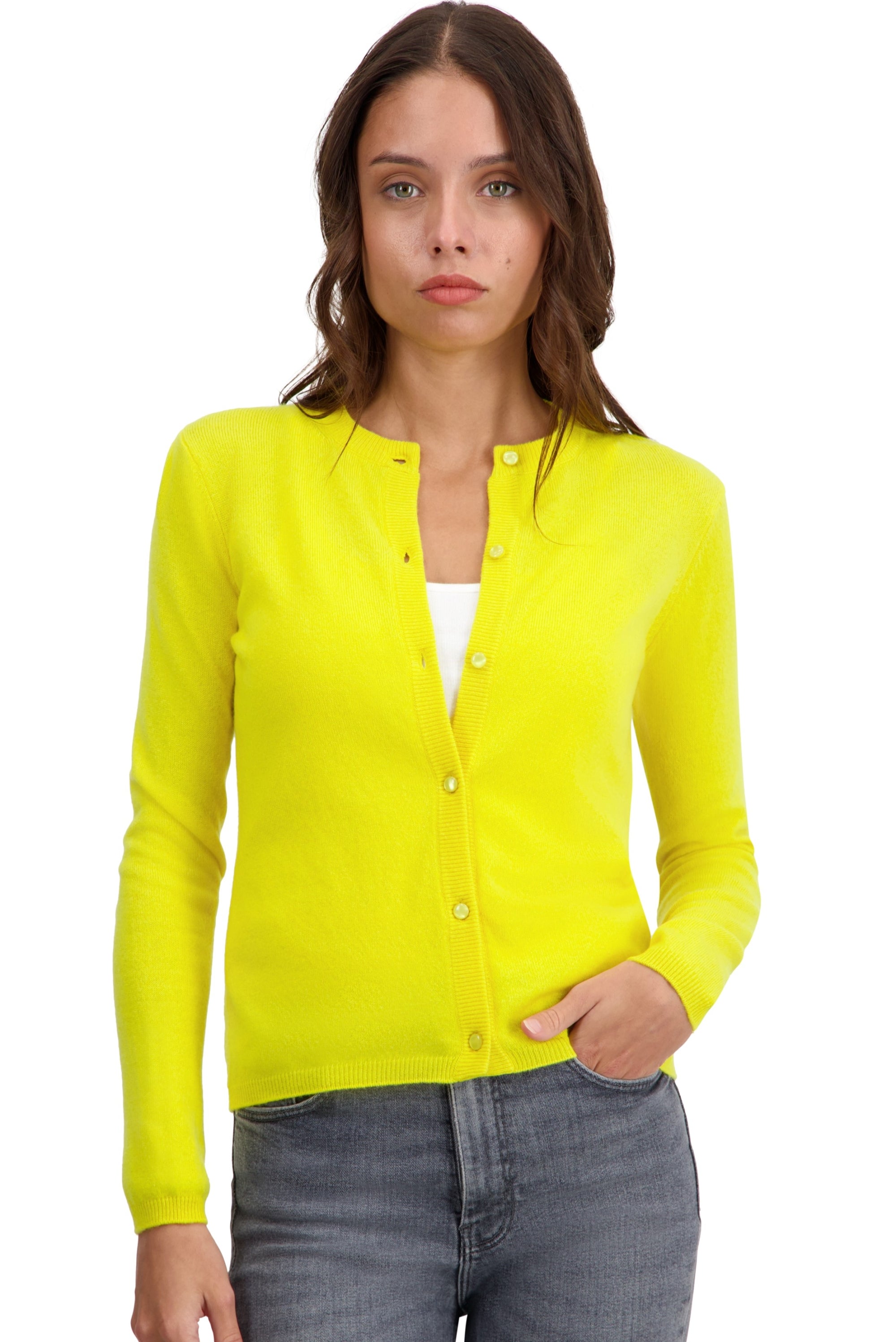 Chloe in cashmere donna - giallo citrico - Mahogany