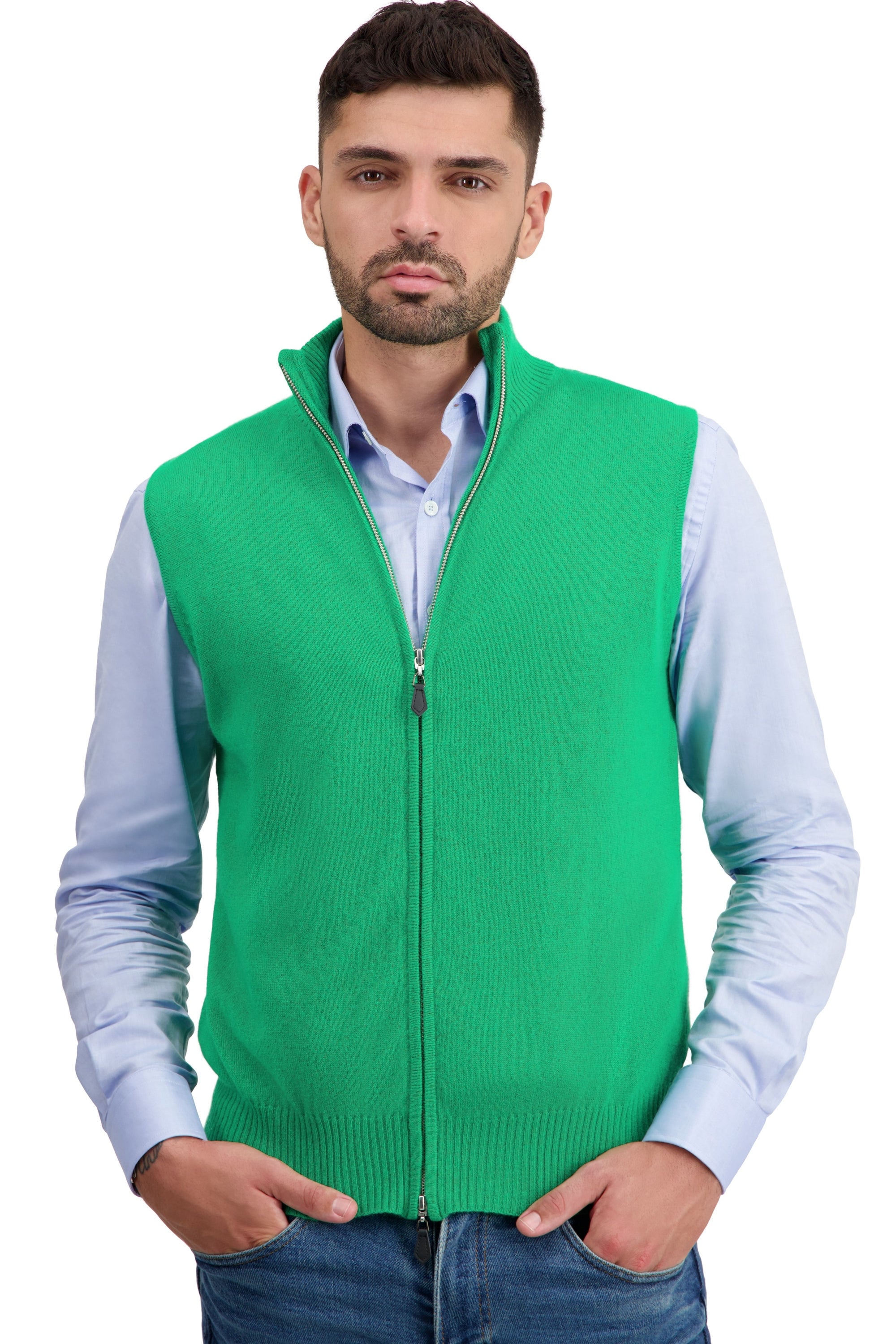 Dali in cashmere uomo - new green - Mahogany