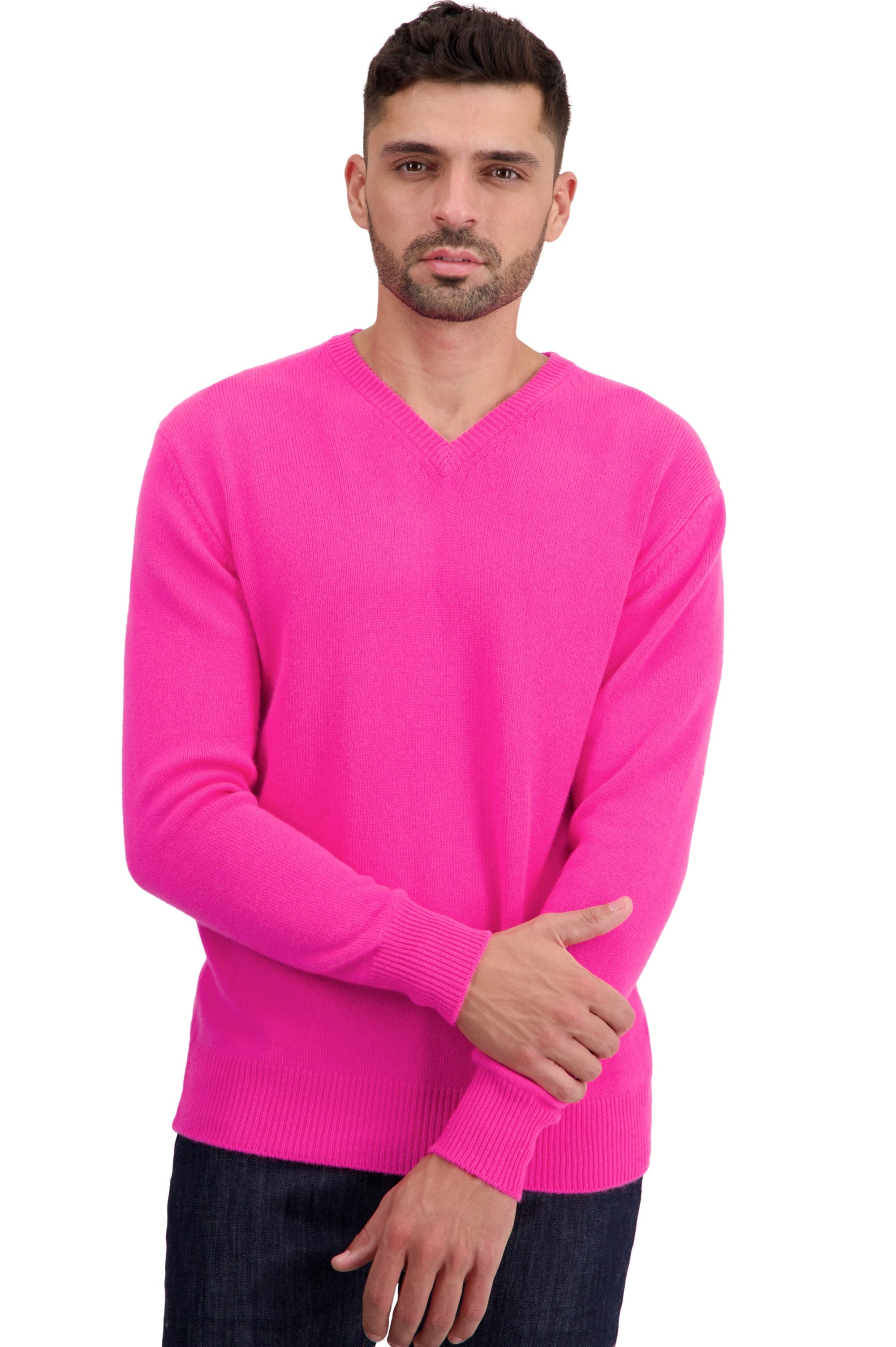 Hippolyte 4F in cashmere uomo - dayglo - Mahogany