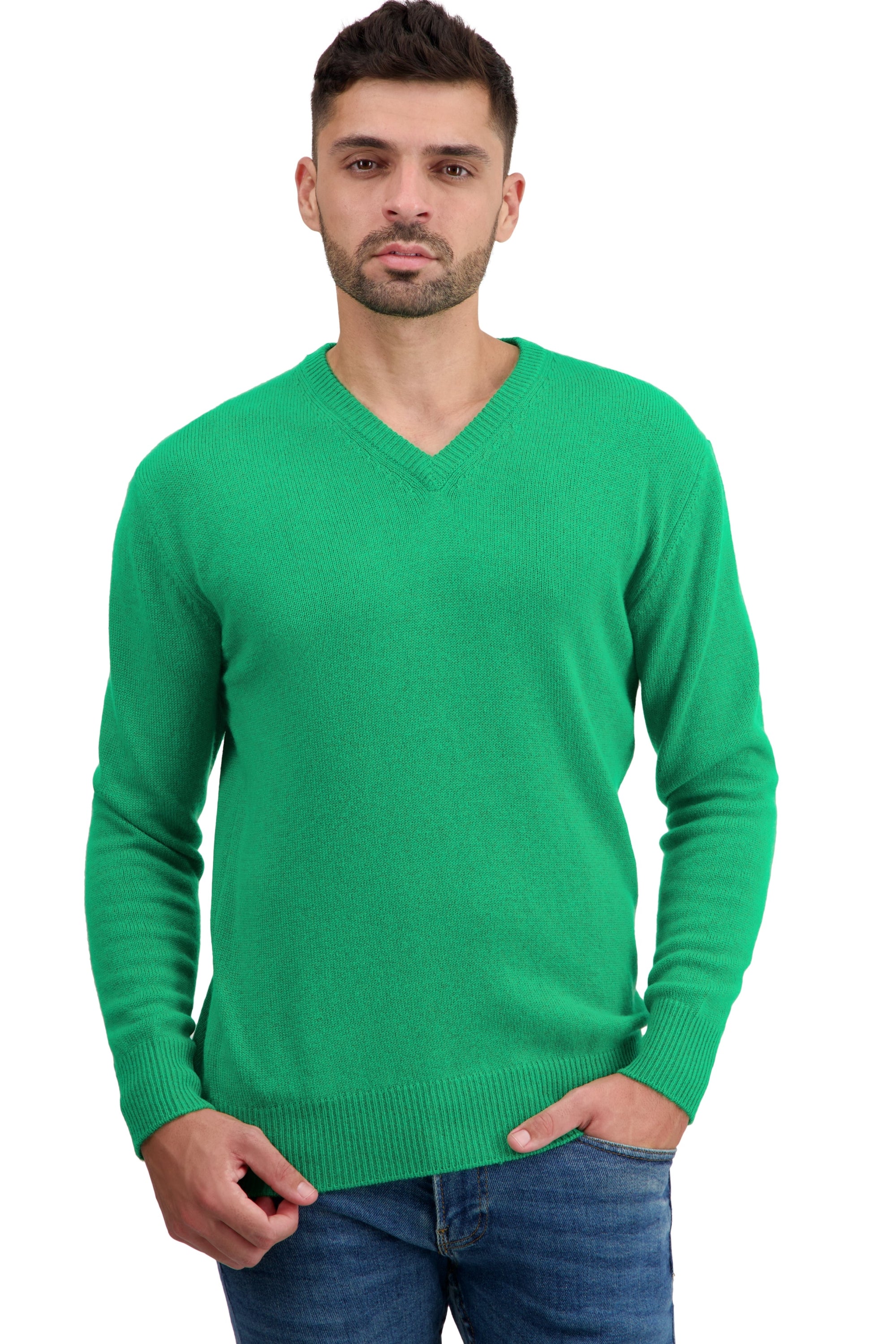 Hippolyte 4F in cashmere uomo - new green - Mahogany