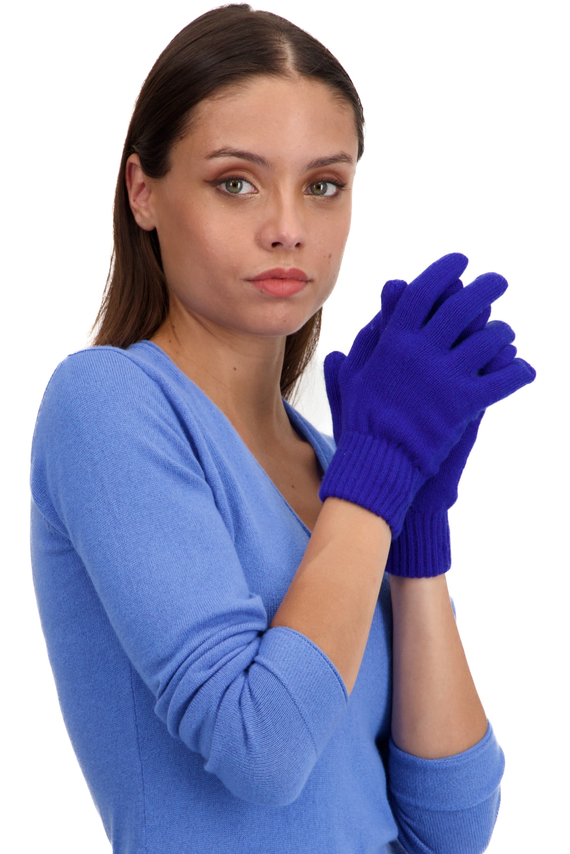 Manine in cashmere donna - blu regata - Mahogany