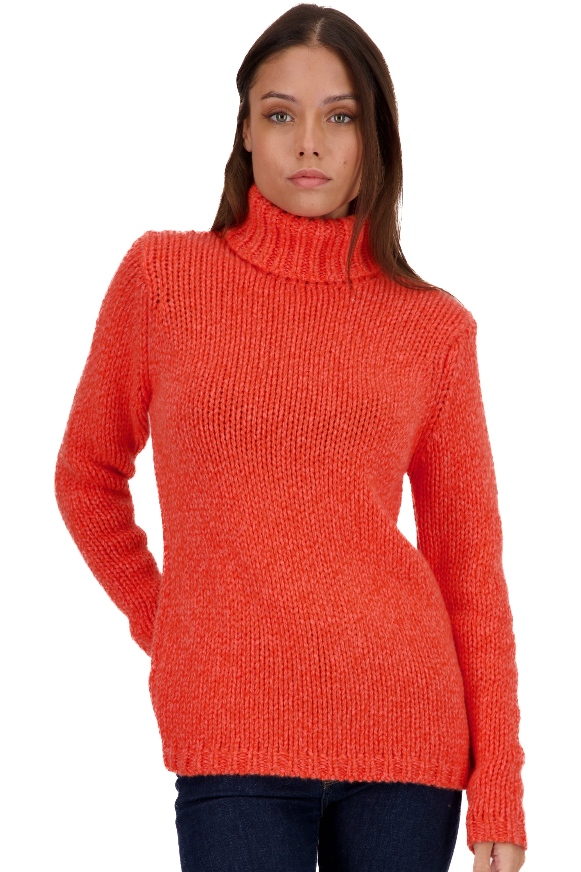 Vicenza in cashmere donna - peach / bloody orange - Mahogany