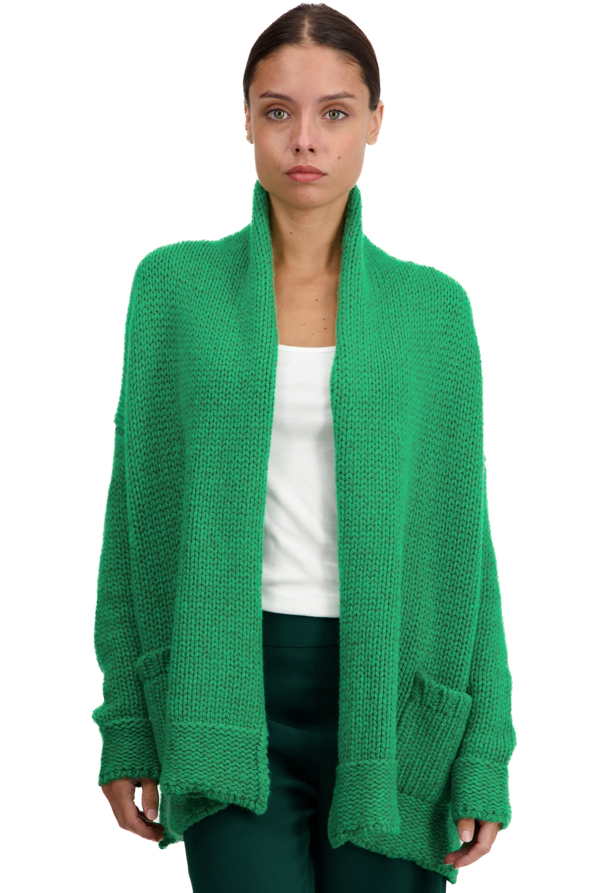 Vienne in cashmere donna - basil / new green - Mahogany
