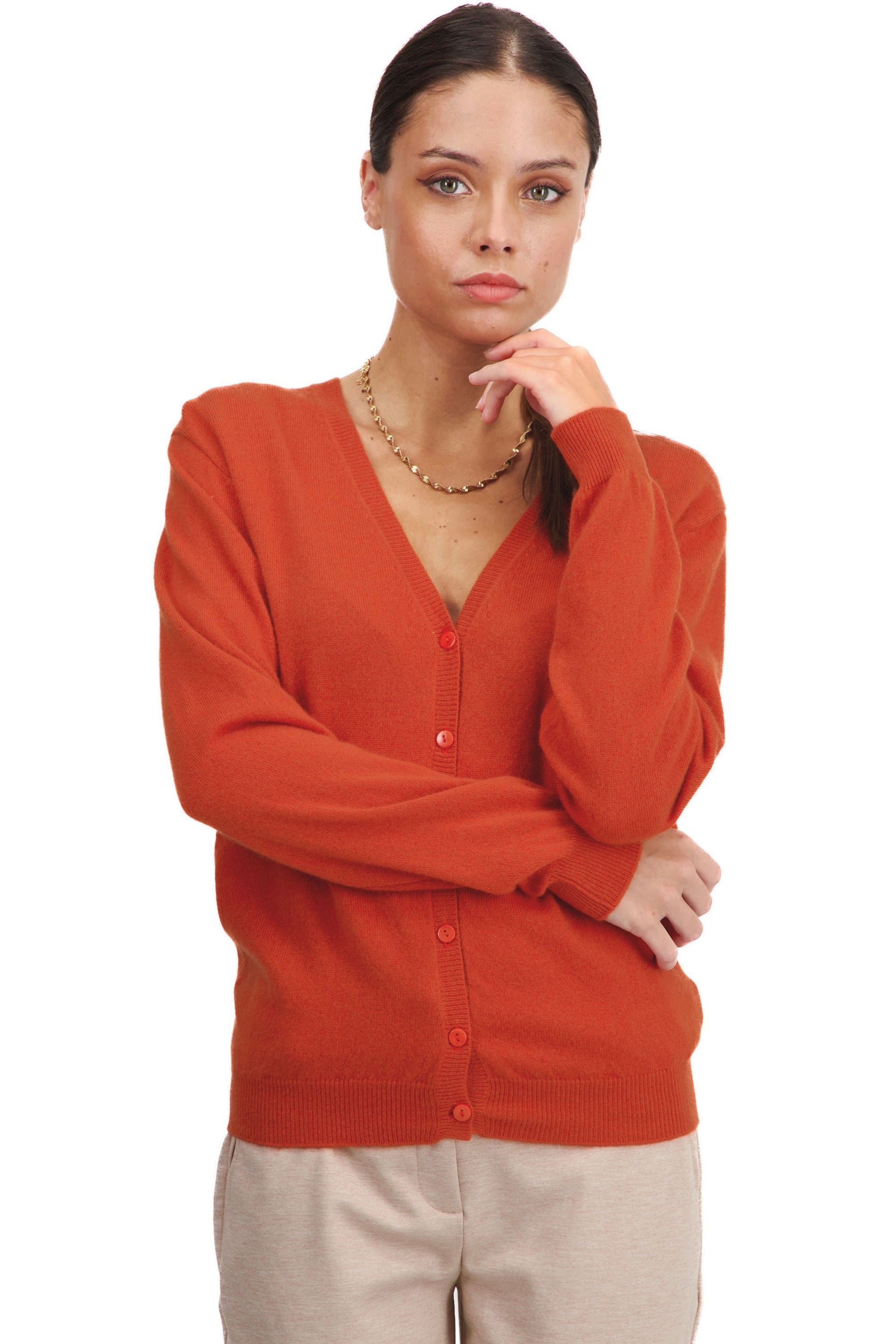 Taline in cashmere donna - marmelade - Mahogany