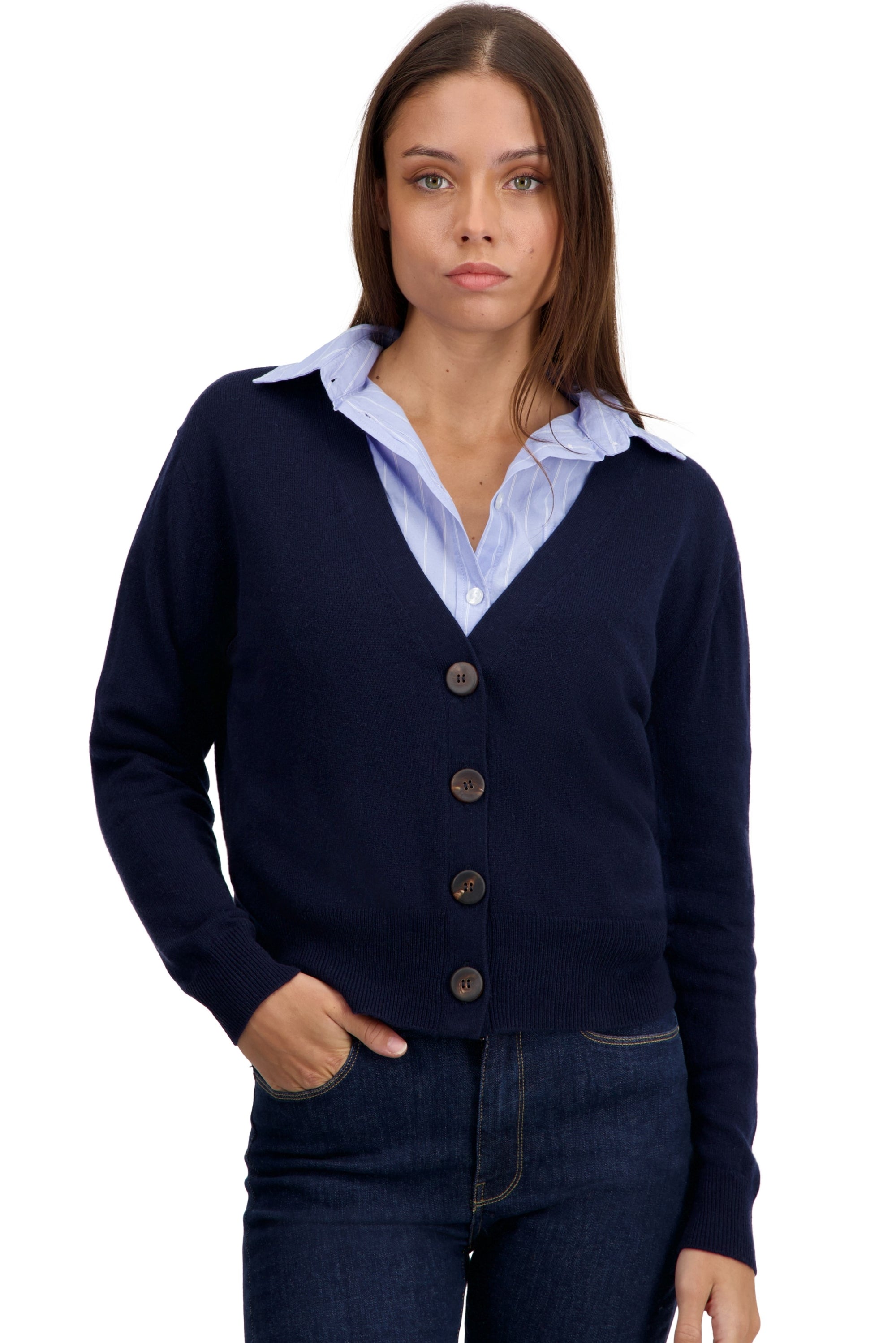 Talitha in cashmere donna - blu marino scuro - Mahogany