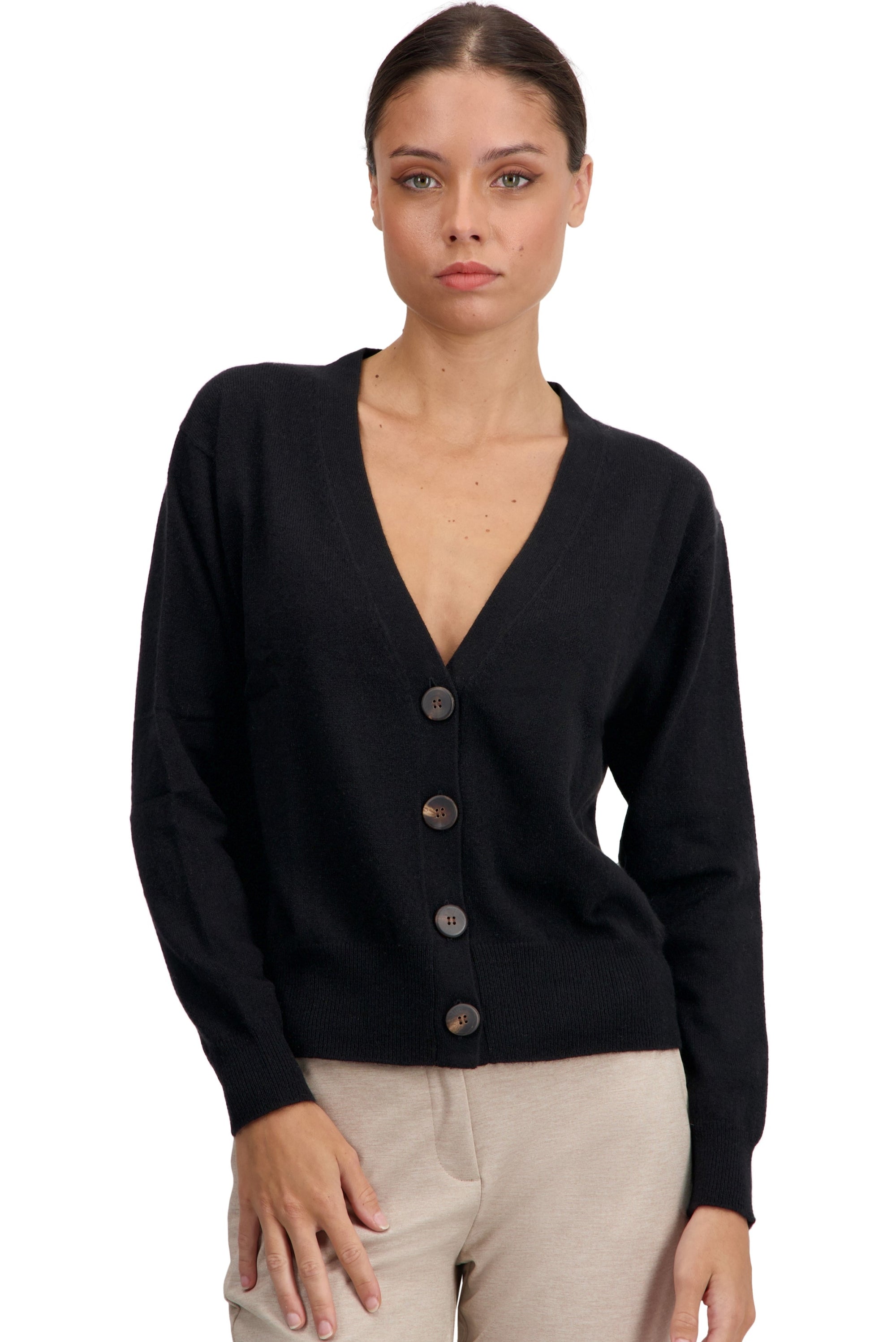 Talitha in cashmere donna - nero - Mahogany