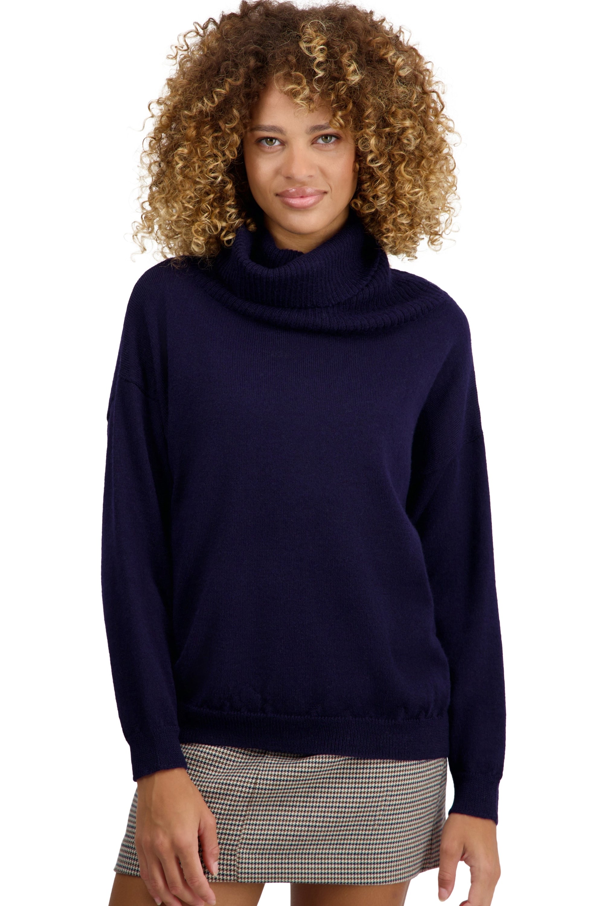 Tanis in baby alpaca da donna - blu marino - Mahogany