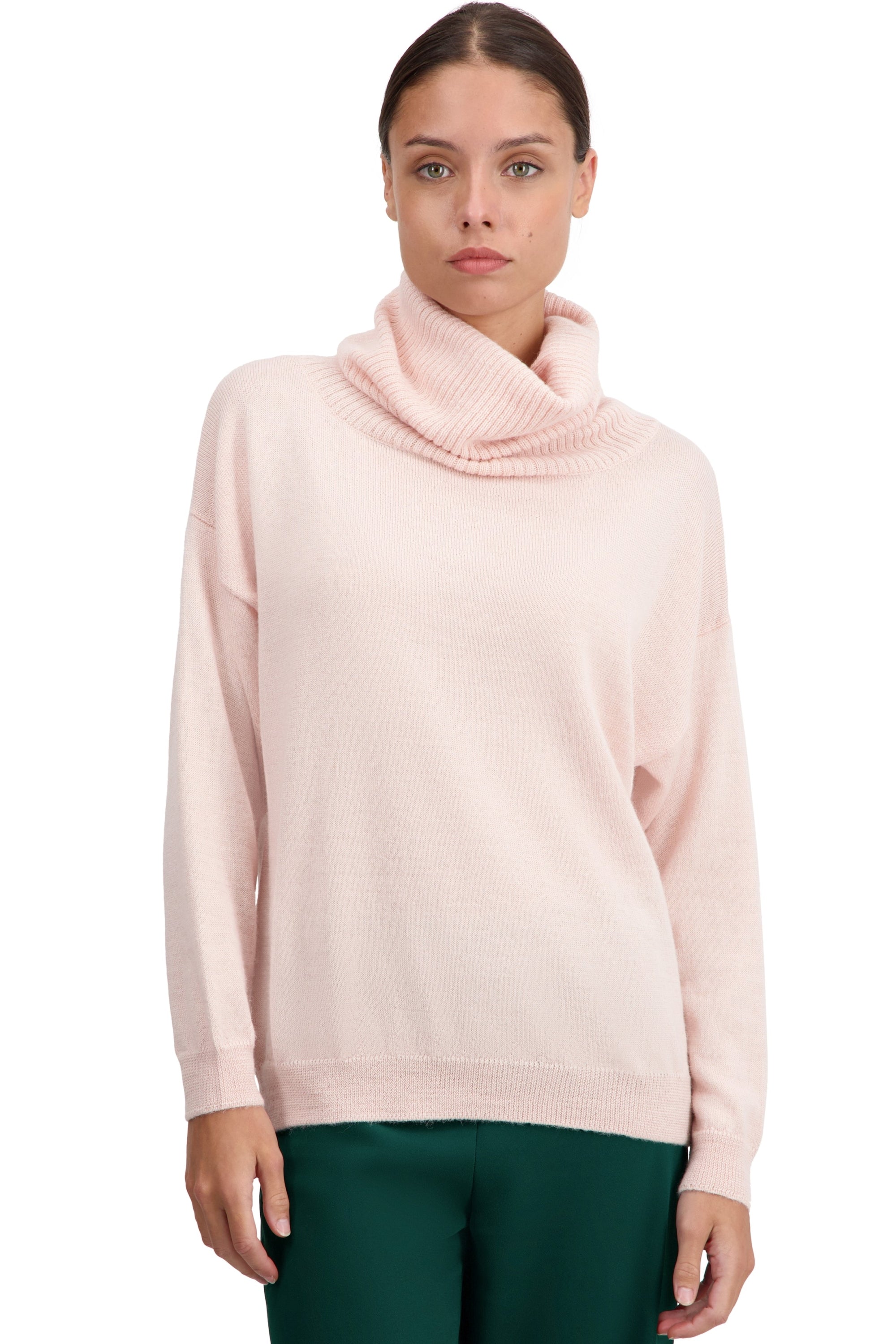 Tanis in baby alpaca da donna - petal pink - Mahogany
