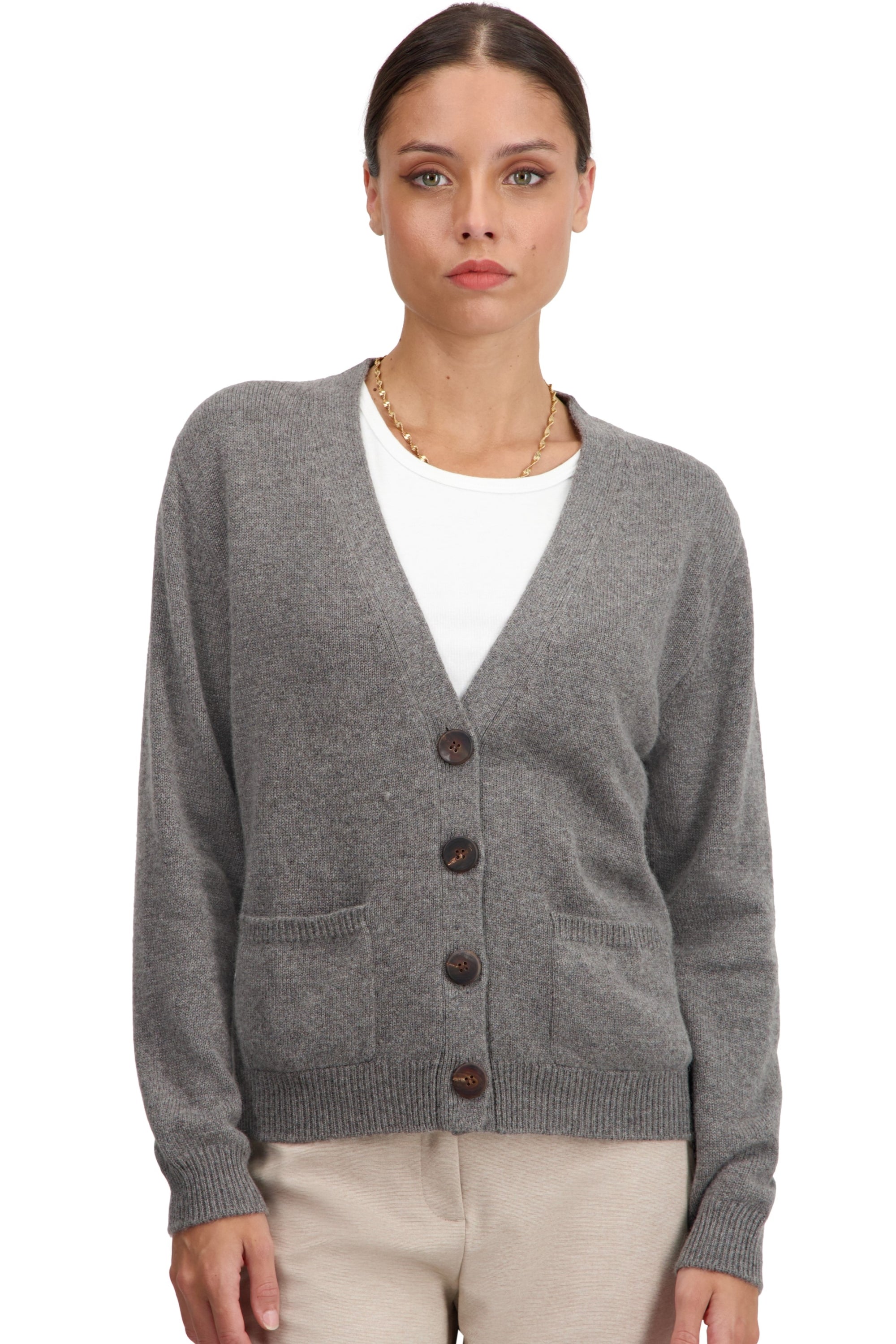 Tanzania in cashmere donna - marmotta chiné - Mahogany