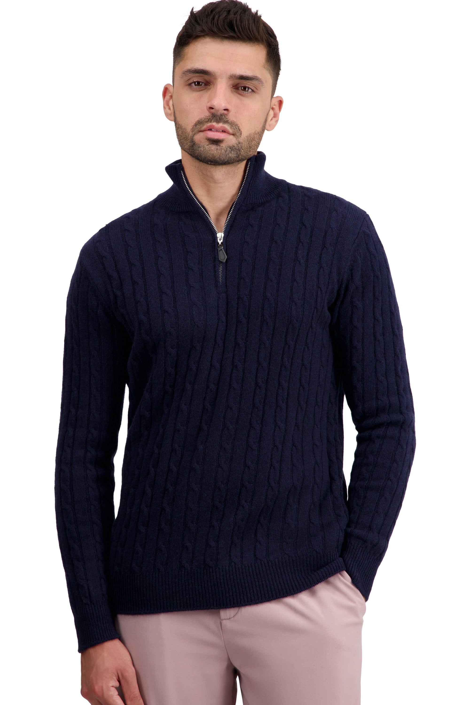 Taurus in cashmere uomo - blu marino scuro - Mahogany