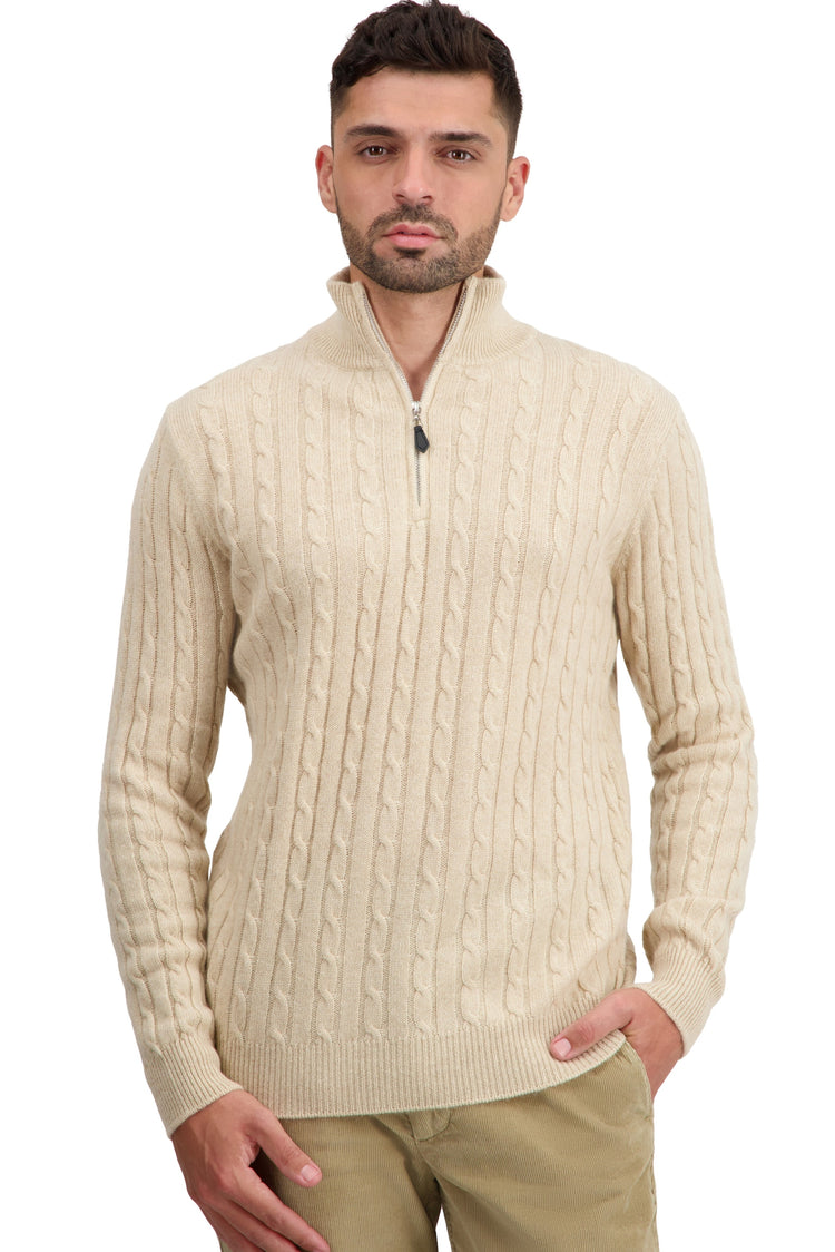 Taurus in cashmere uomo - natural beige - Mahogany