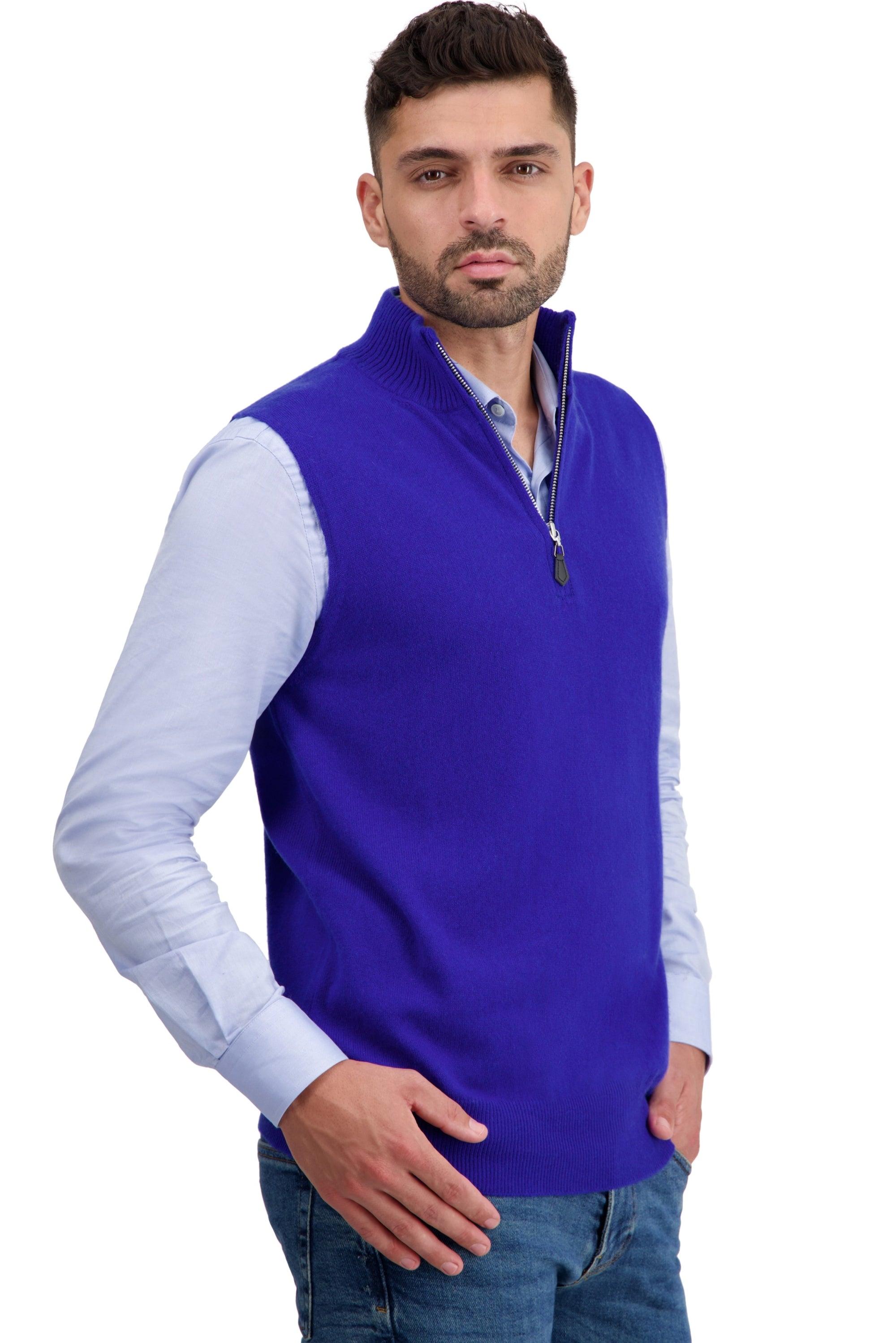 Texas in cashmere uomo - blu regata - Mahogany