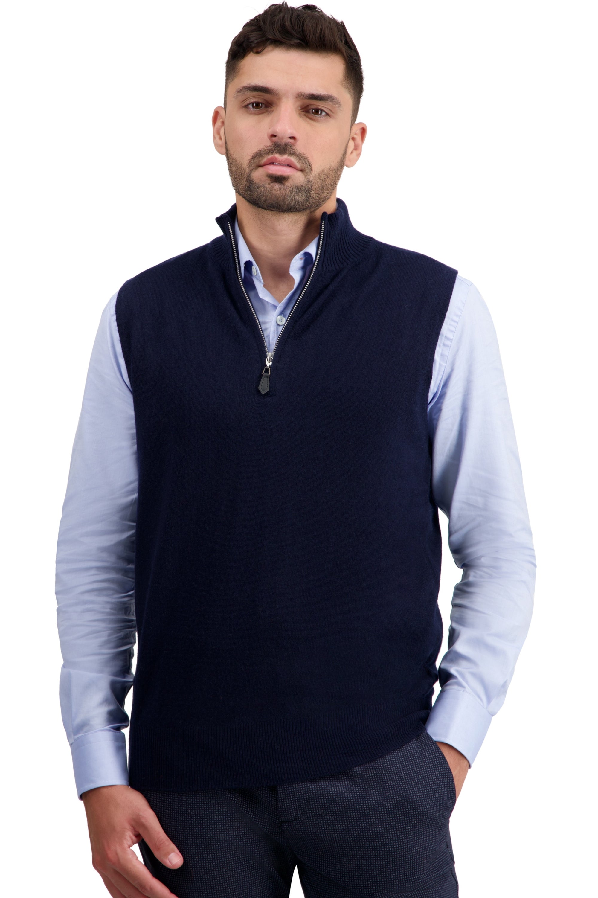 Texas in cashmere uomo - blu marino scuro - Mahogany
