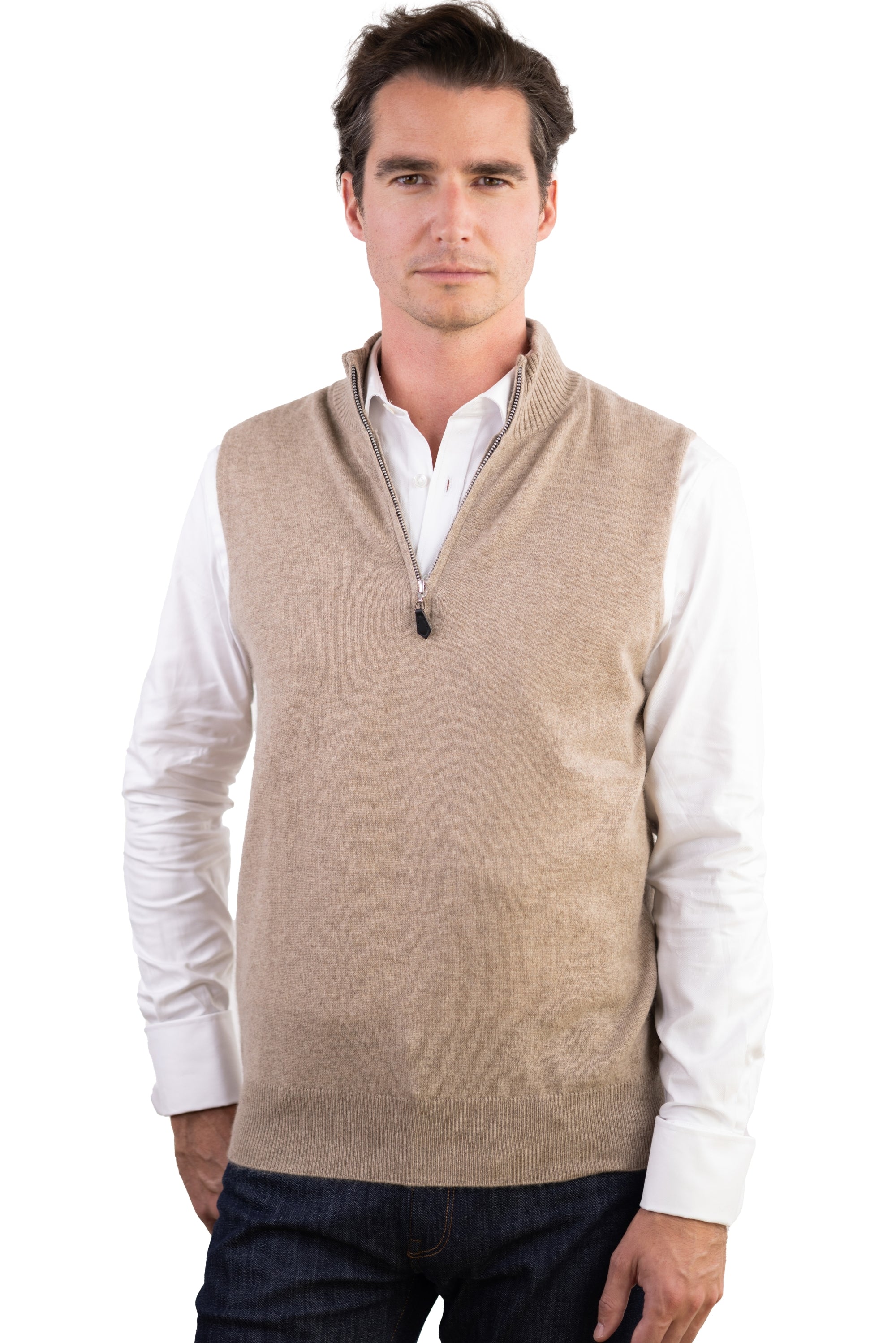 Texas in cashmere uomo - natural brown - Mahogany