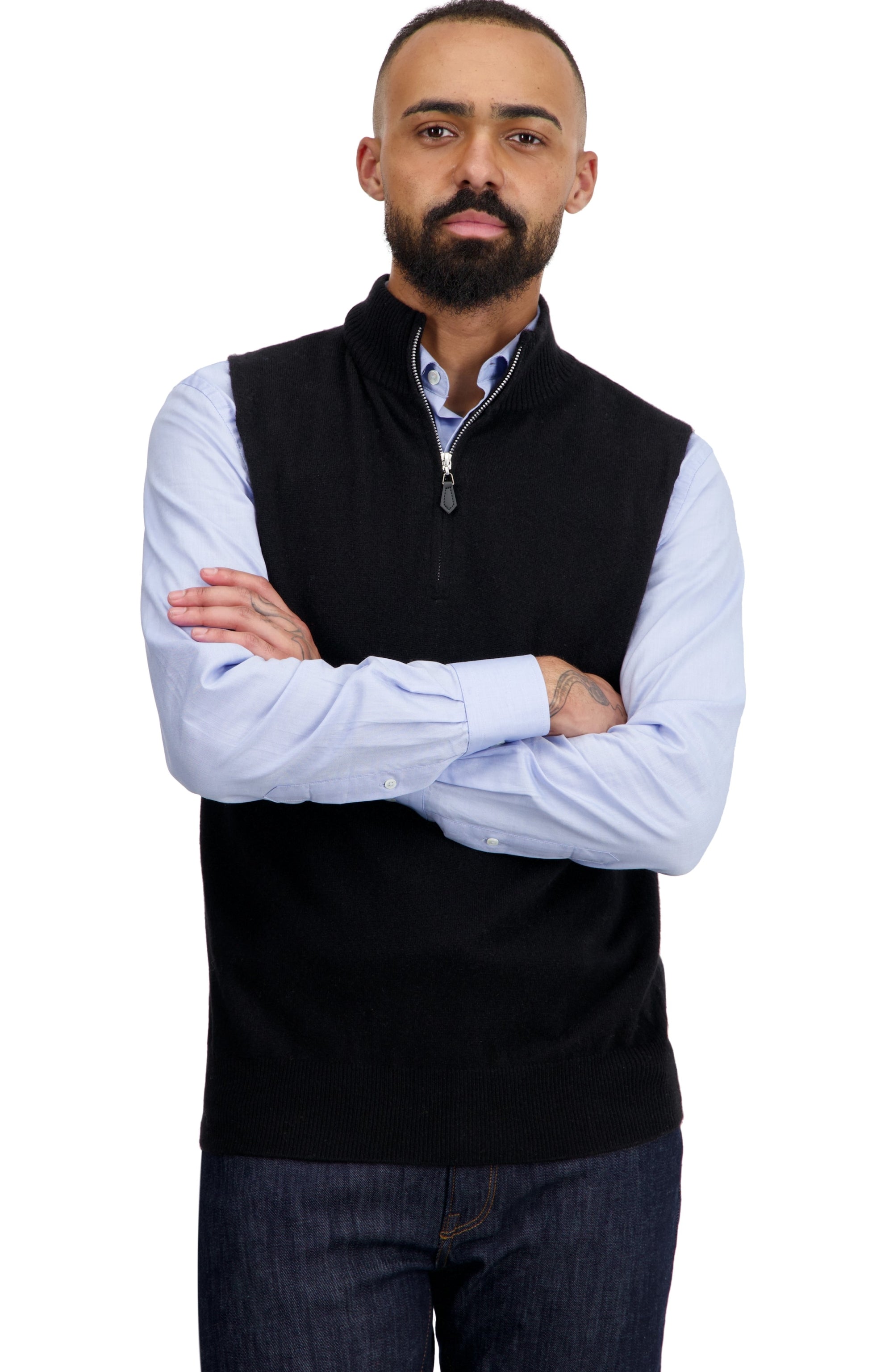 Texas in cashmere uomo - nero - Mahogany