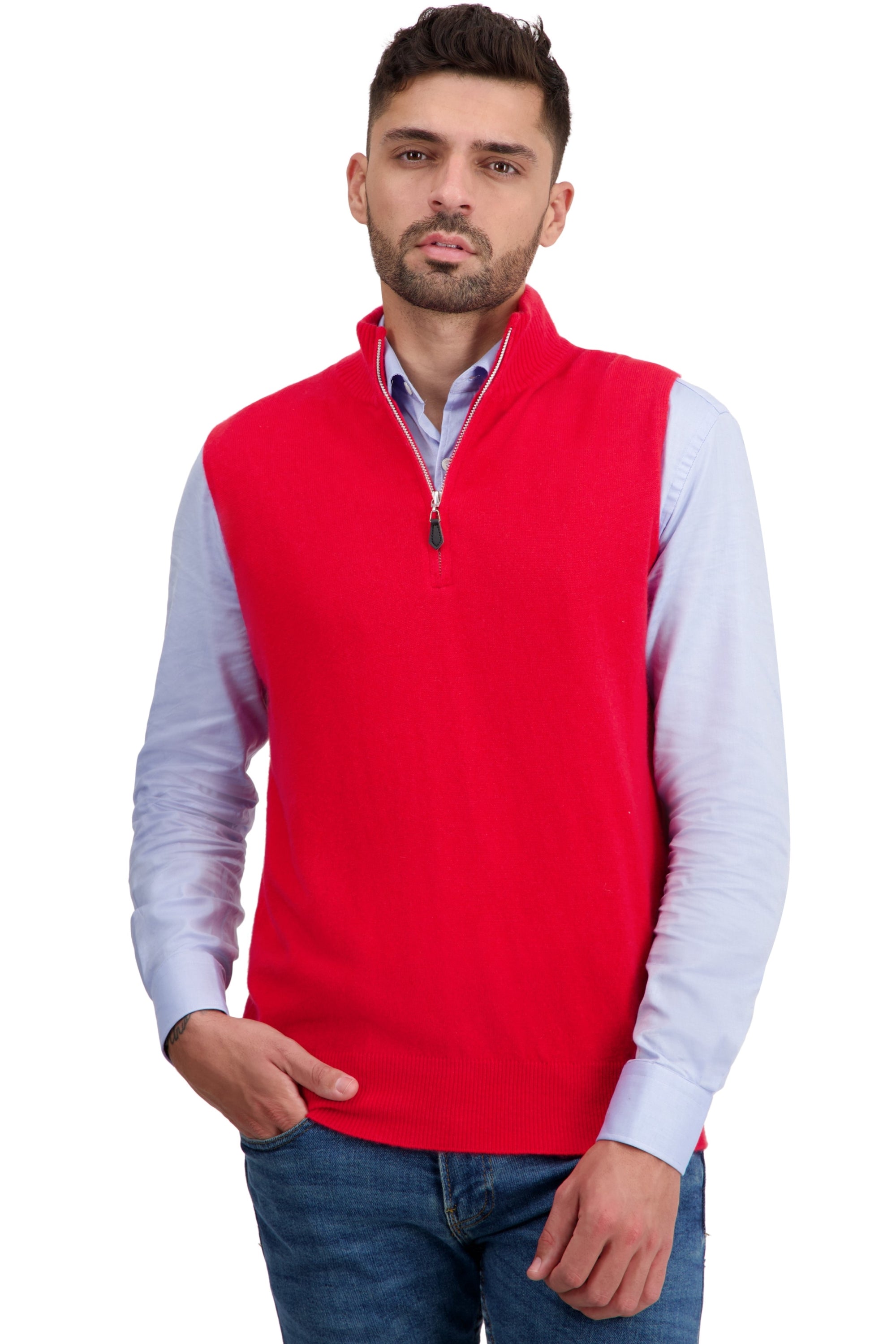 Texas in cashmere uomo - rosso - Mahogany