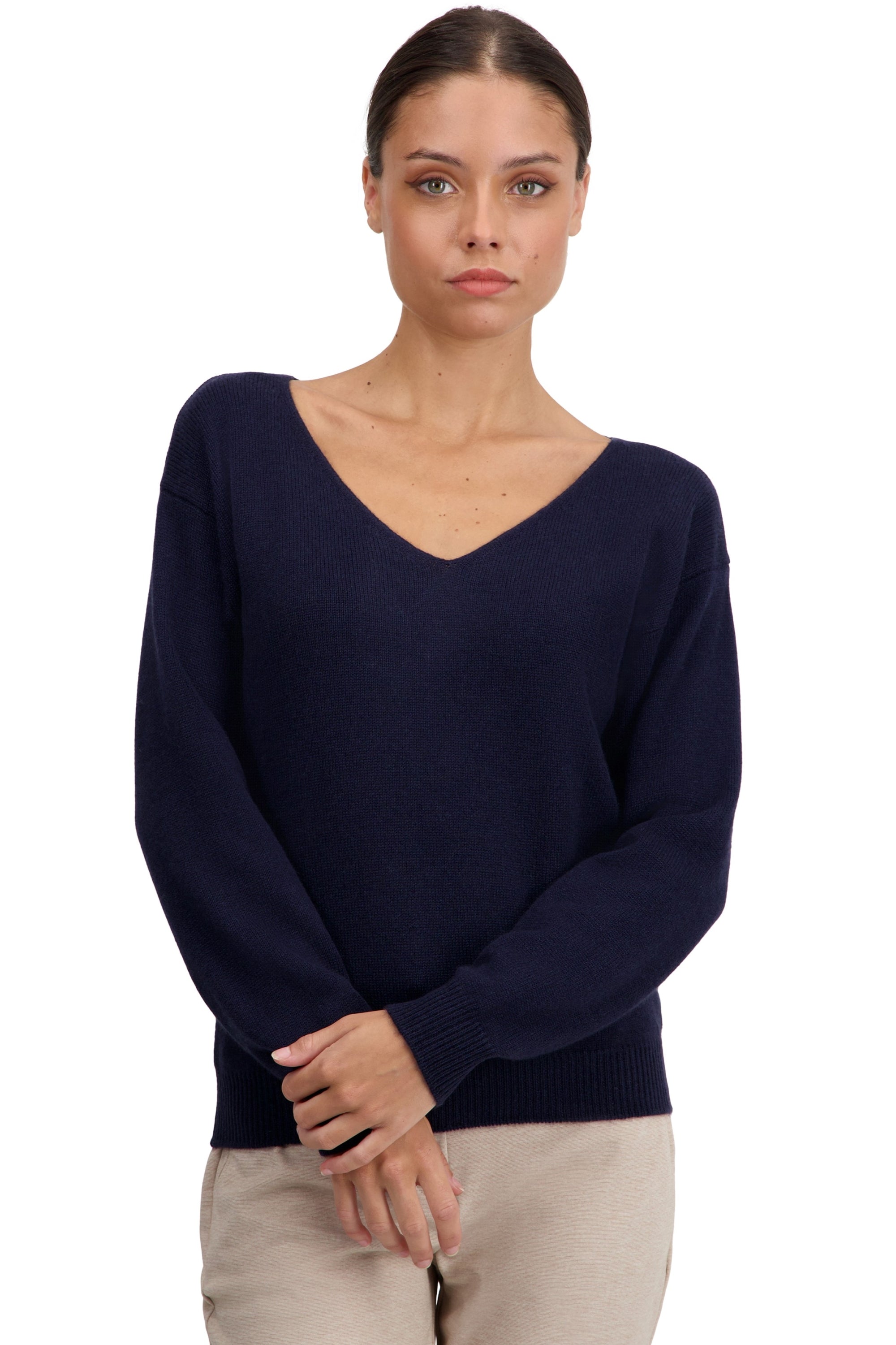 Thailand in cashmere donna - blu marino scuro - Mahogany