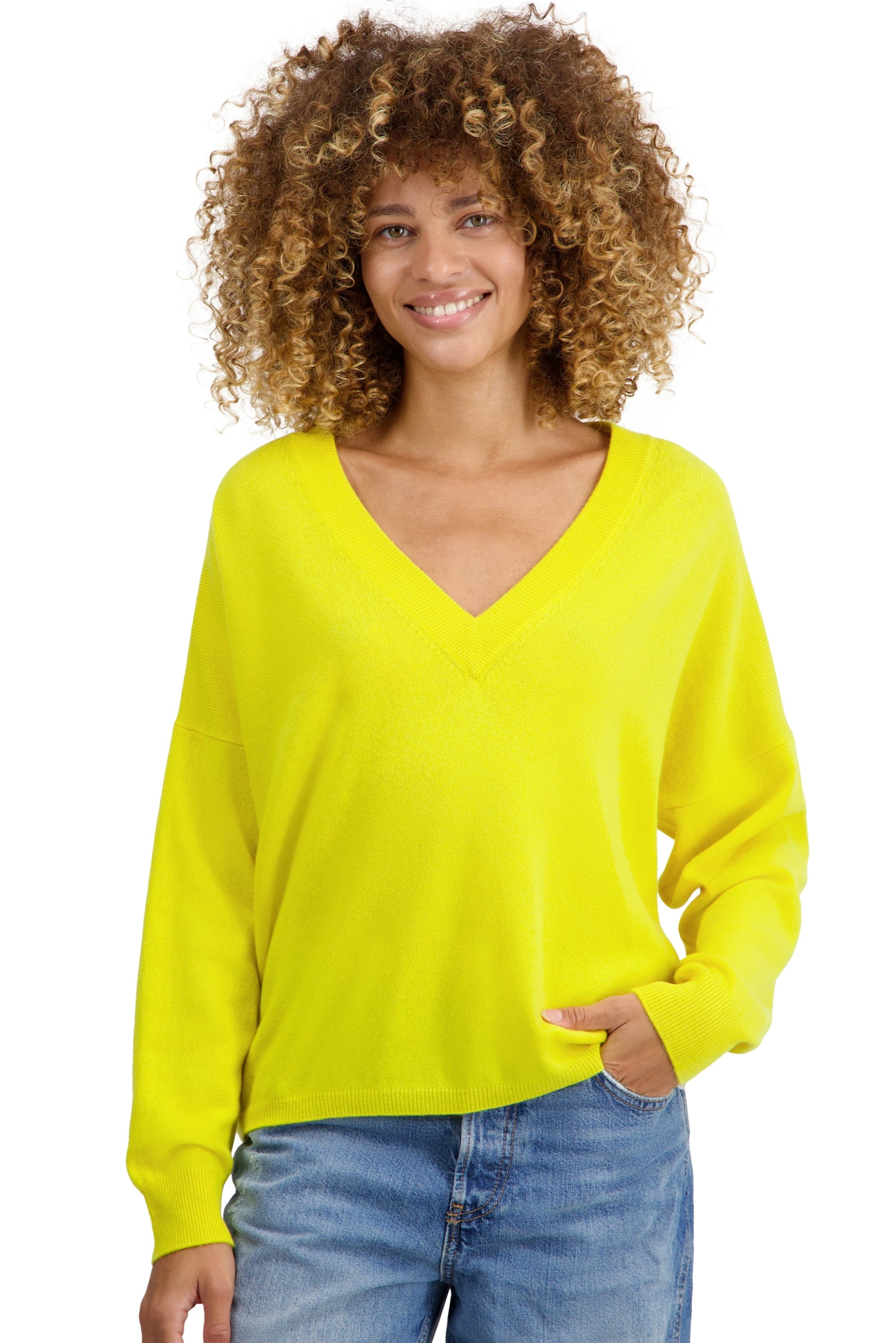 Theia in cashmere donna - giallo citrico - Mahogany