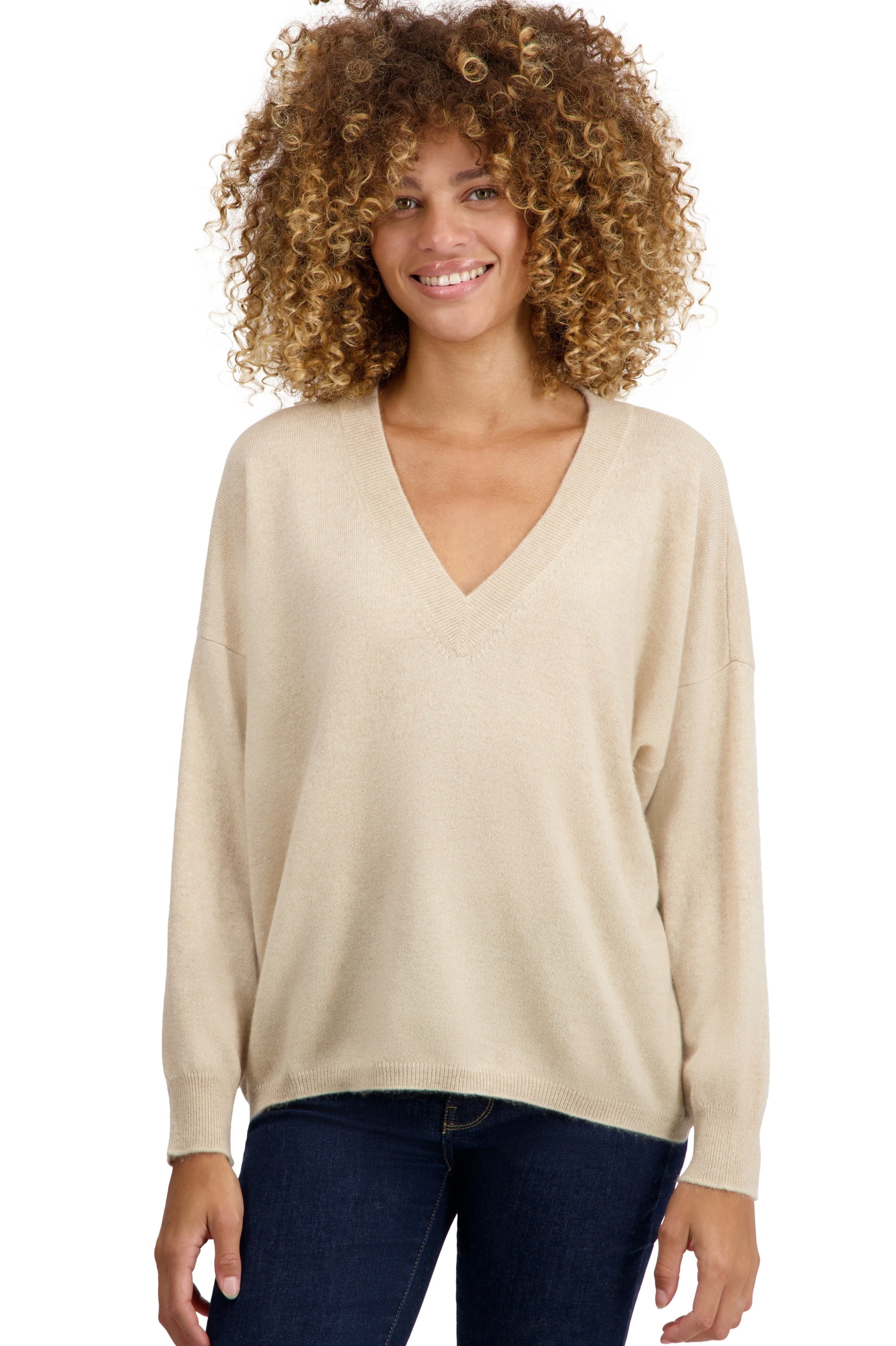 Theia in cashmere donna - natural beige - Mahogany