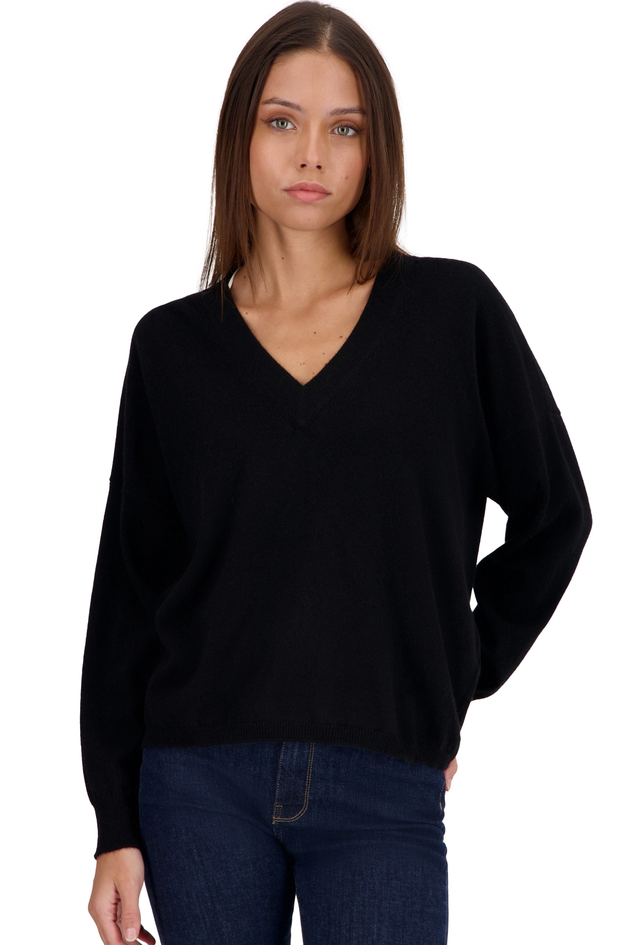 Theia in cashmere donna - nero - Mahogany