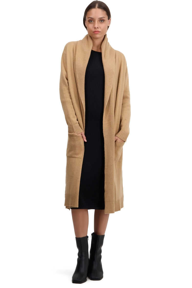 Thonon in cashmere donna - cammello - Mahogany