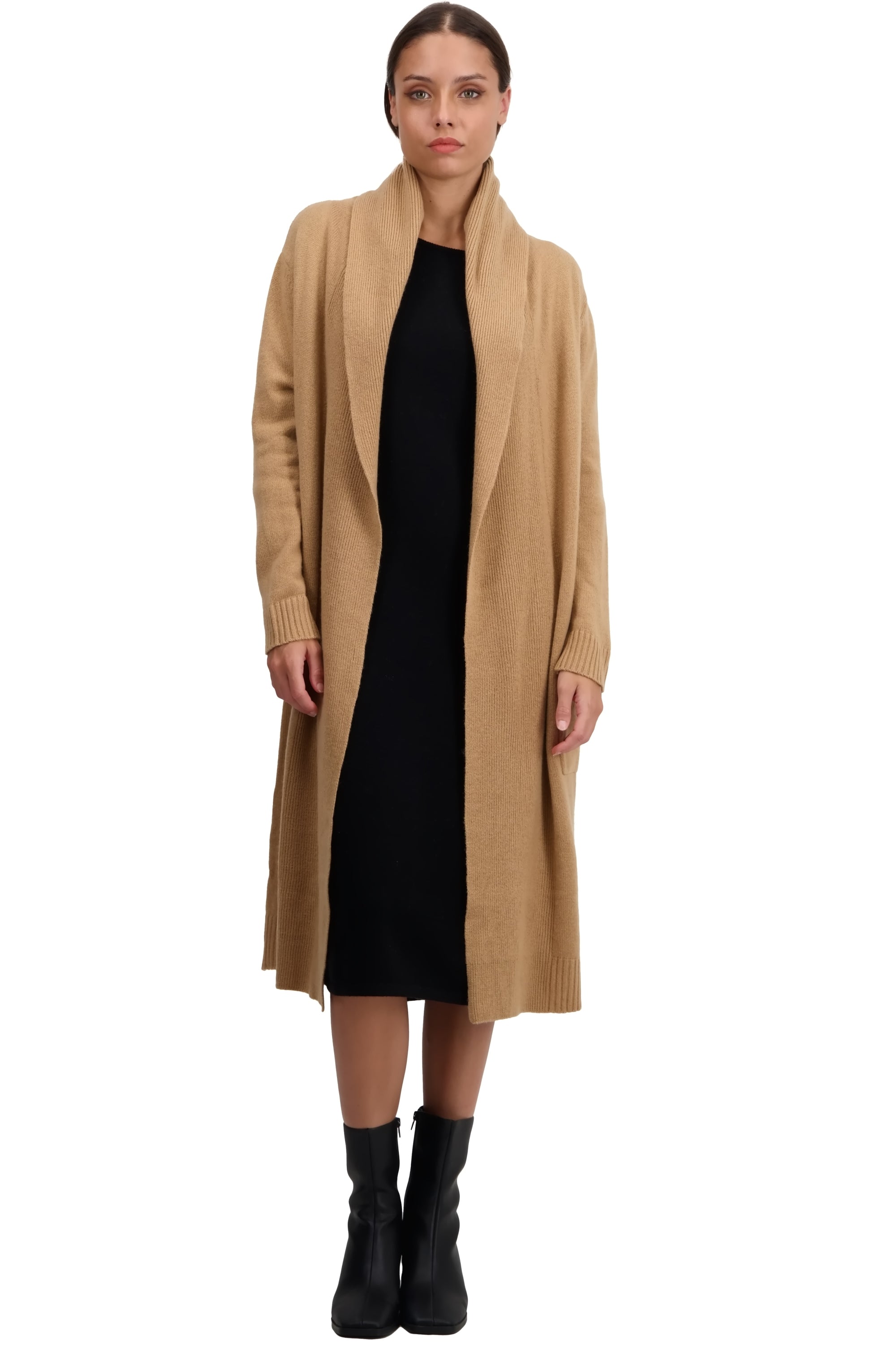 Thonon en cachemire femme - Vue 1 - camel - Mahogany