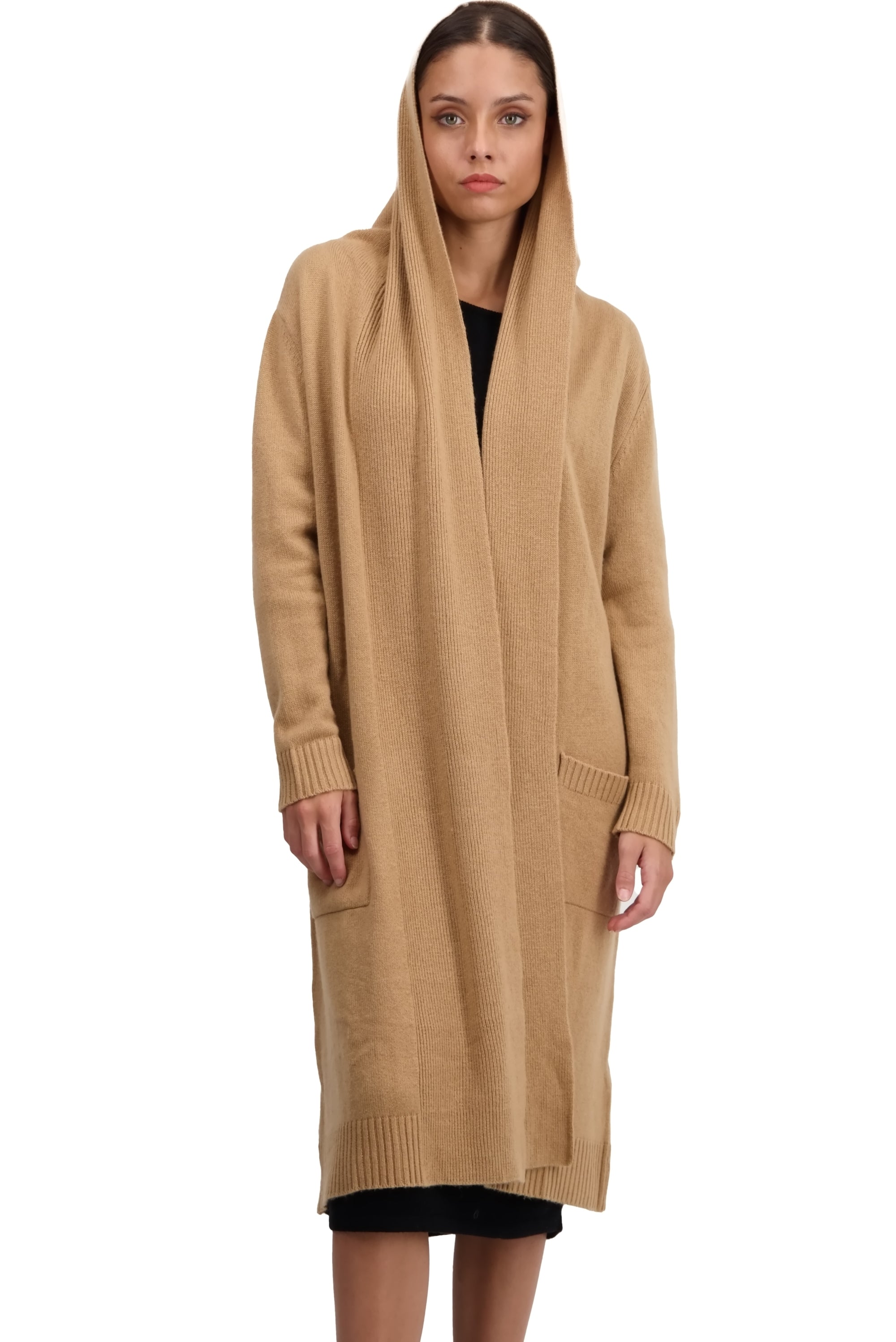 Thonon en cachemire femme - Vue 3 - camel - Mahogany