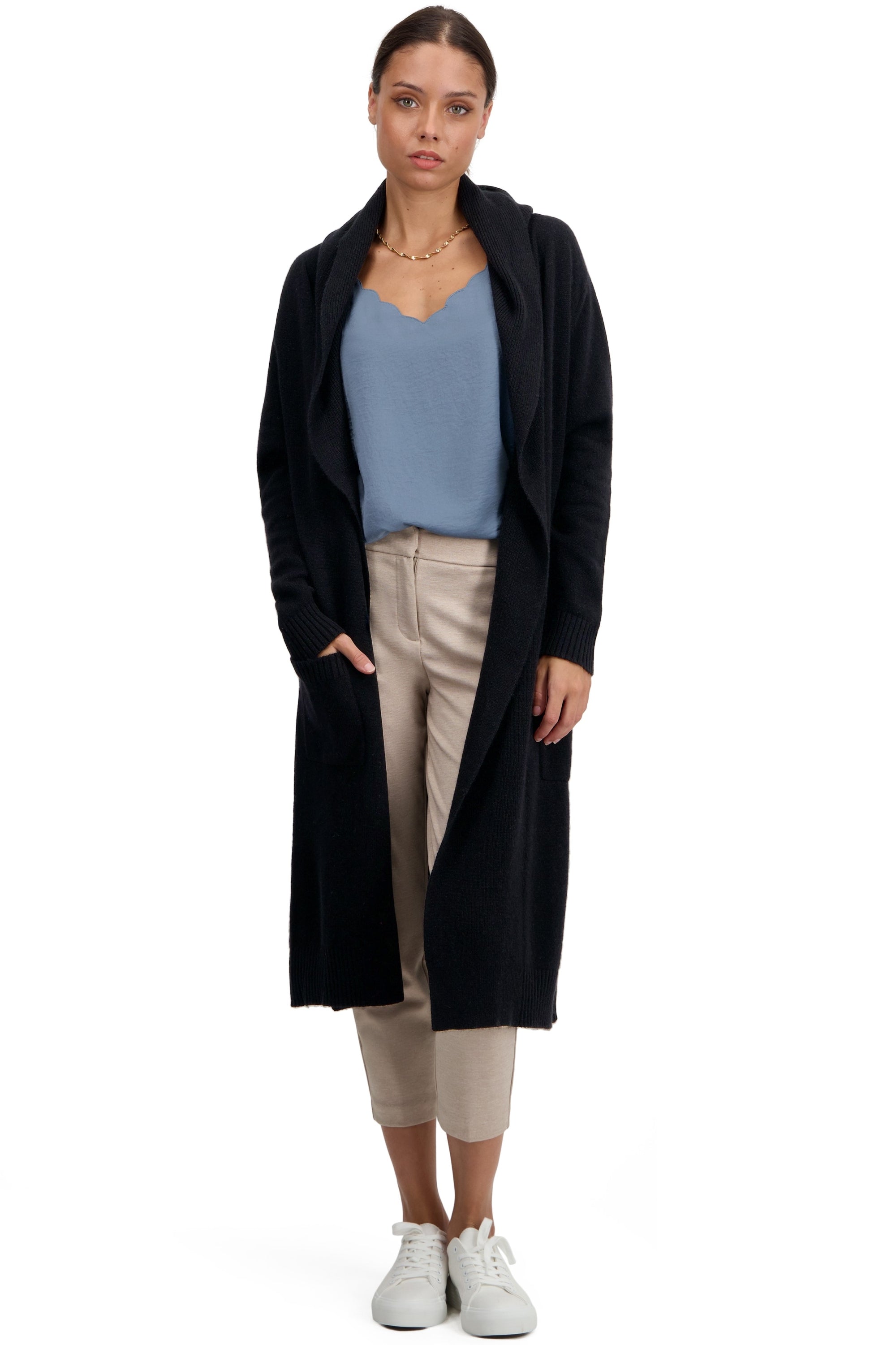 Thonon in cashmere donna - nero - Mahogany
