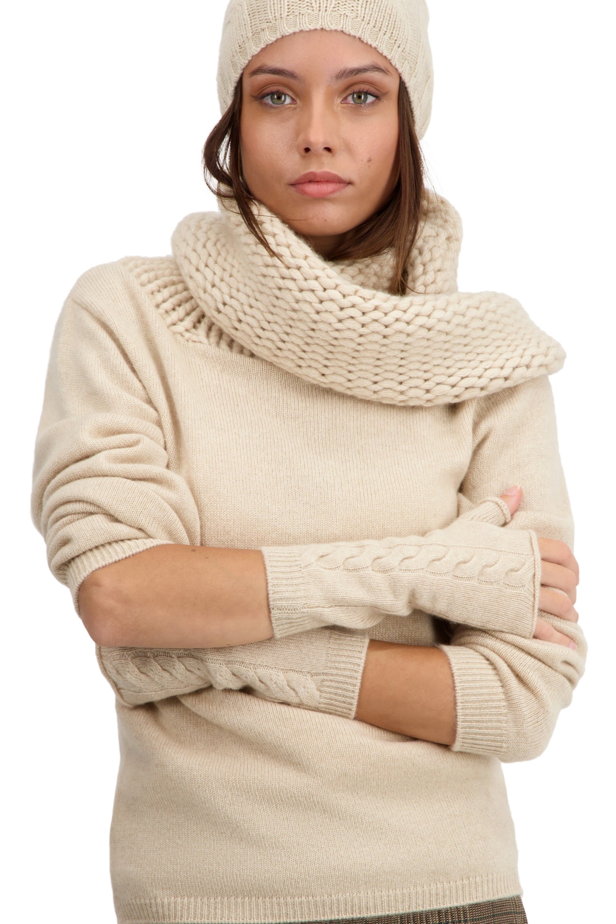 Tiktak in cashmere donna - natural beige - Mahogany