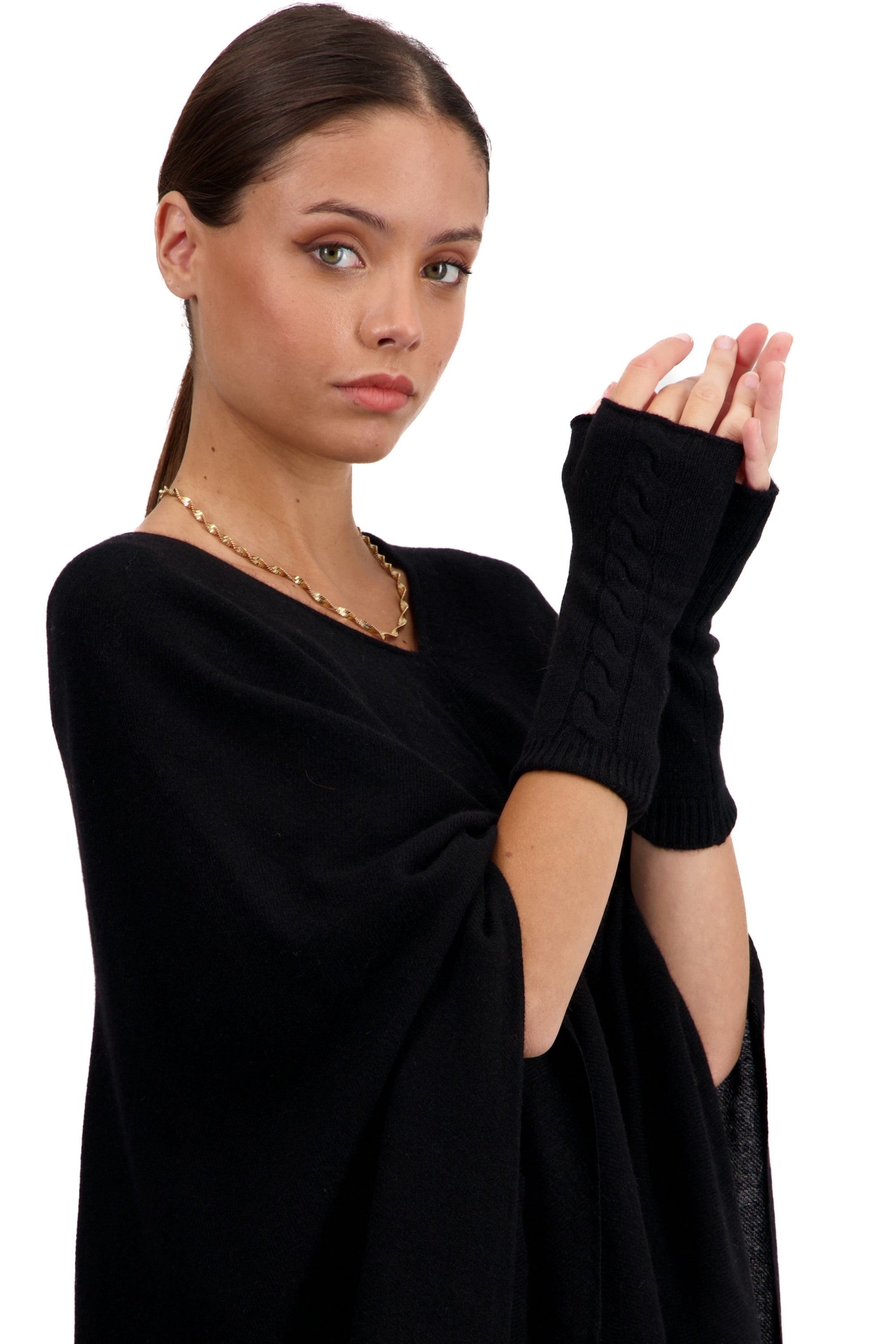 Tiktak in cashmere donna - nero - Mahogany