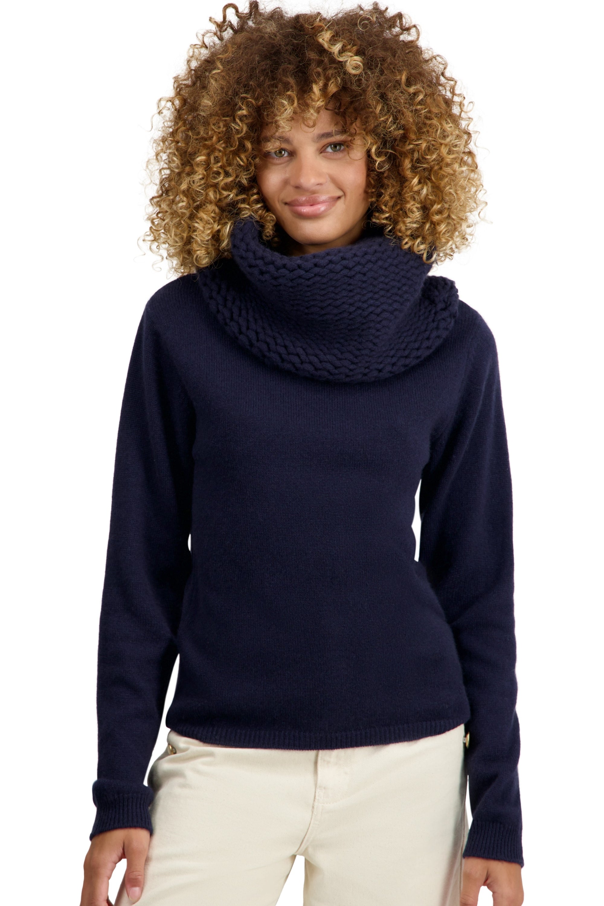 Maglione in cashmere, 100% Cashmere, donna, collo a dolcevita, taglio dritto, maniche lunghe, grossa / 6 fili e +, maglia normale, Mahogany