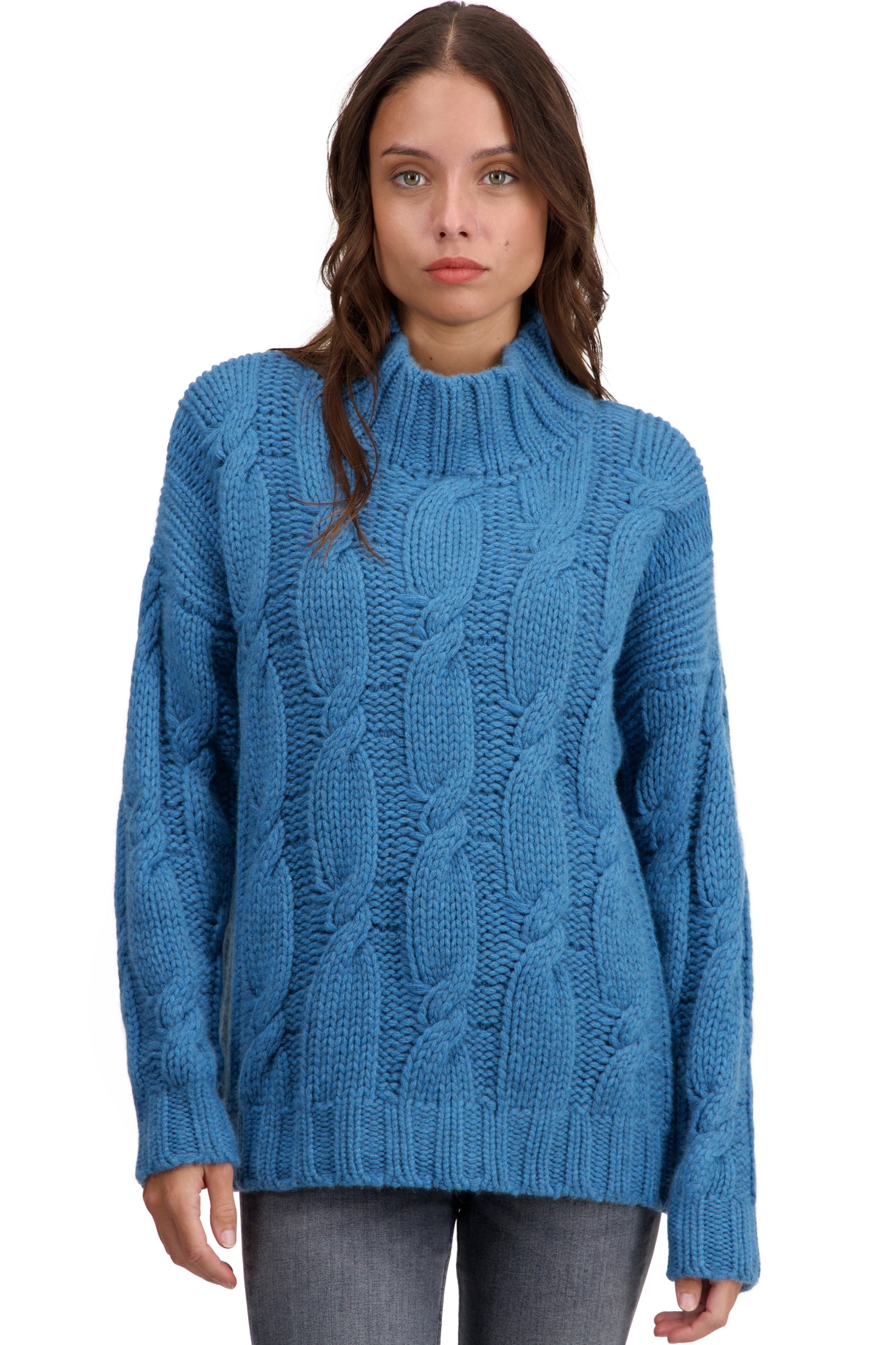 Twiggy in cashmere donna - manor blue - Mahogany