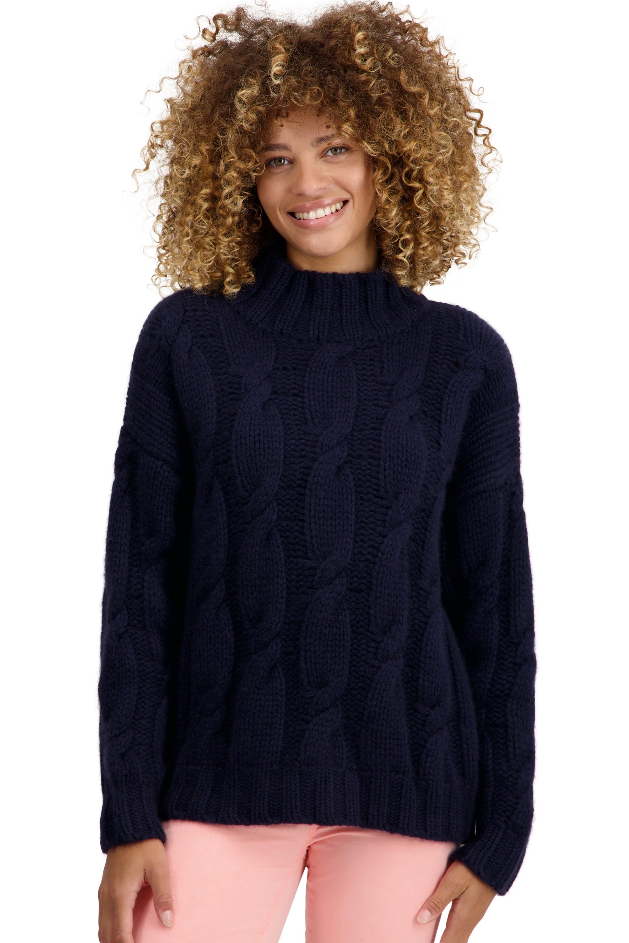 Twiggy in cashmere donna - blu marino scuro - Mahogany