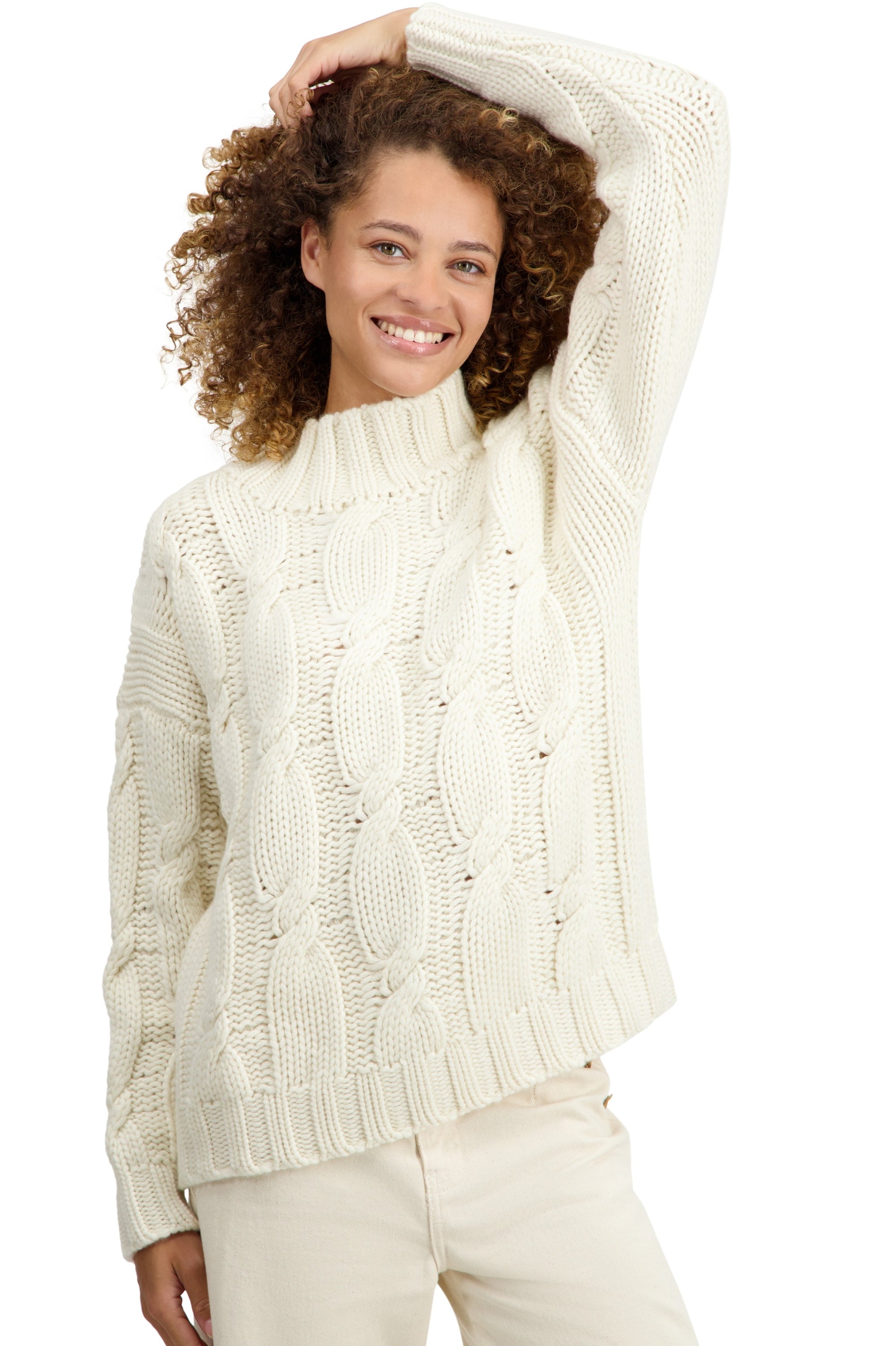 Twiggy in cashmere donna - natural écru - Mahogany