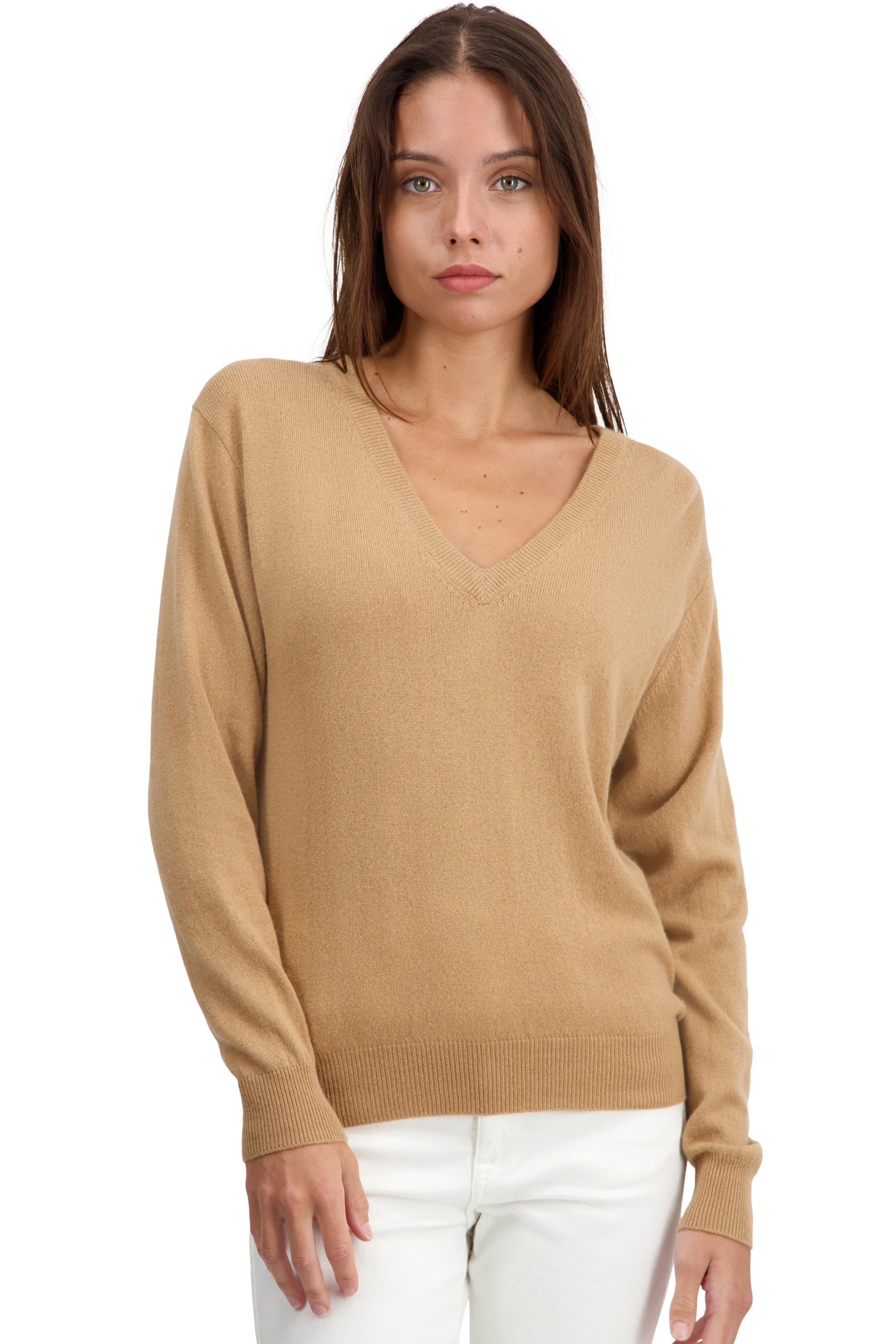 Tornade in cashmere donna - cammello - Mahogany