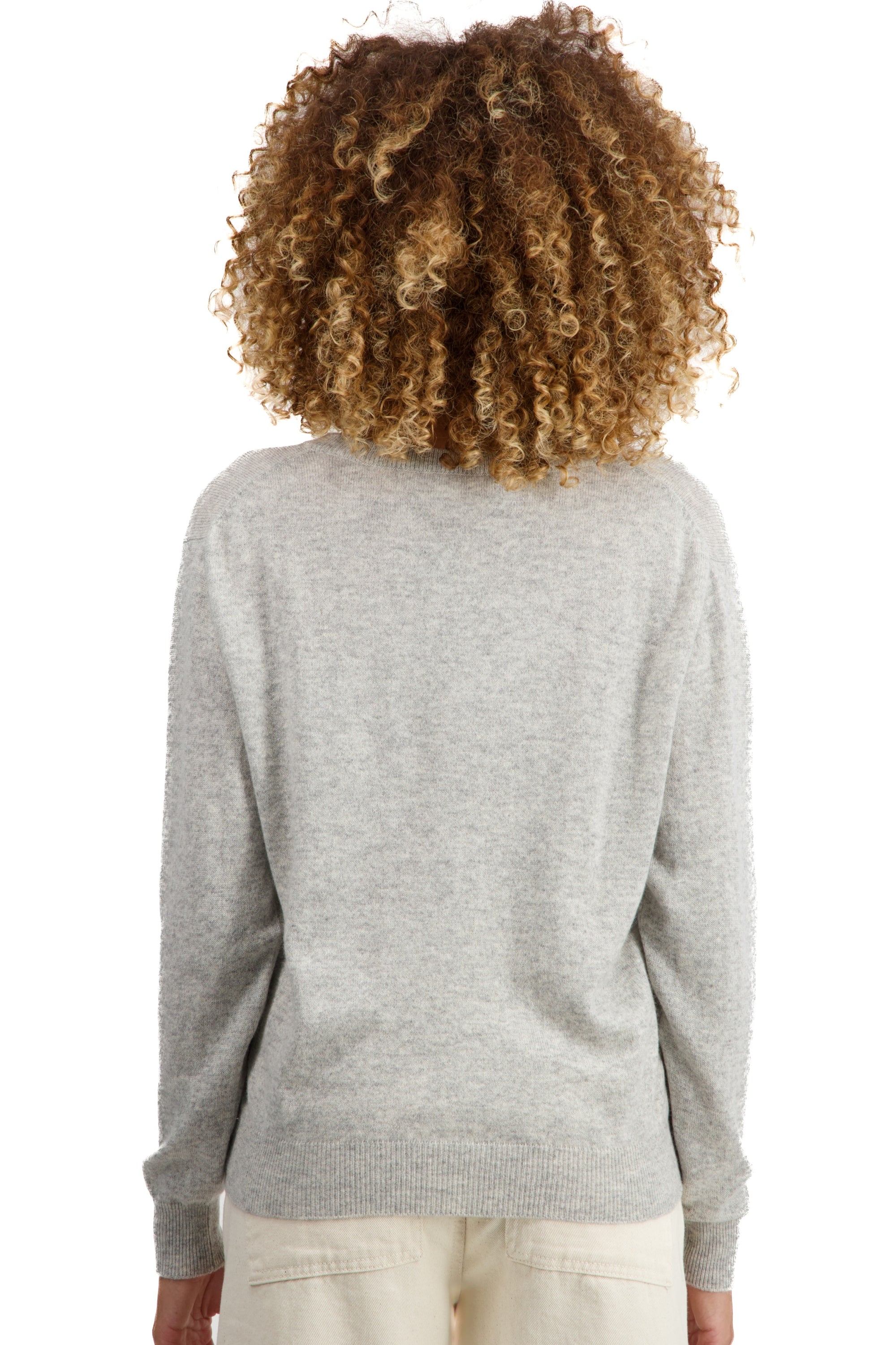 Tornade en cachemire femme - Vue 2 - flanelle chiné - Mahogany