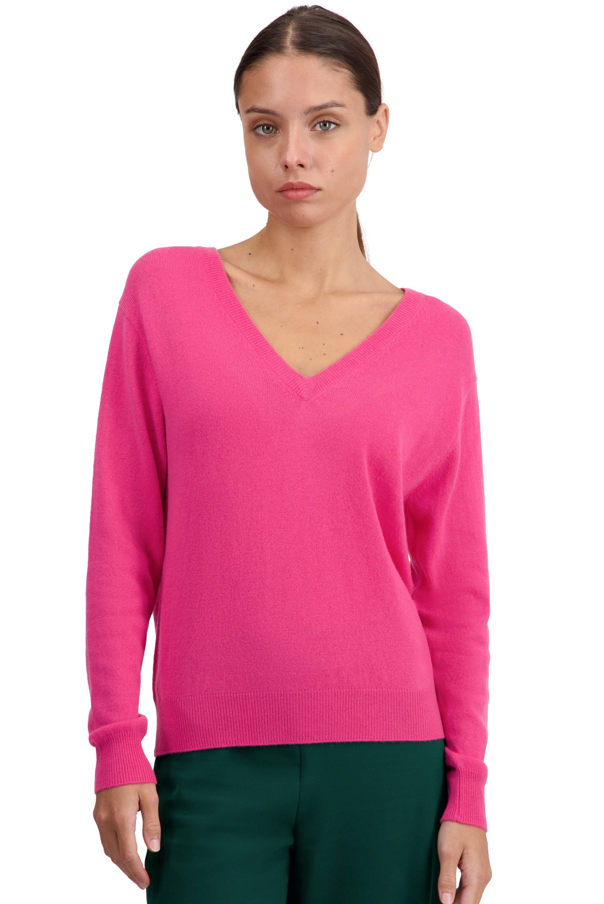 Tornade in cashmere donna - rosa shocking - Mahogany