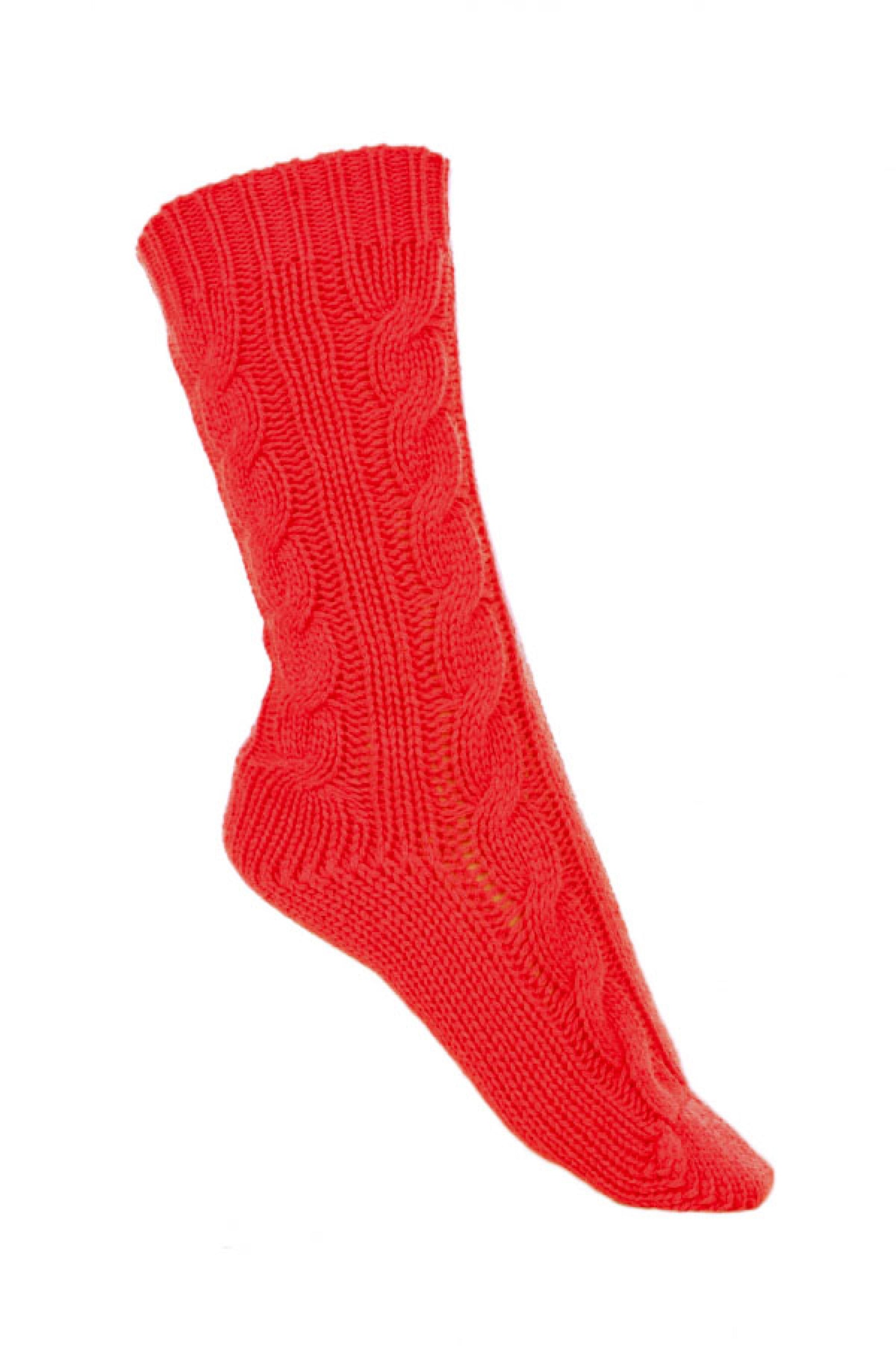 Pedibus in cashmere misto - rosso - Mahogany