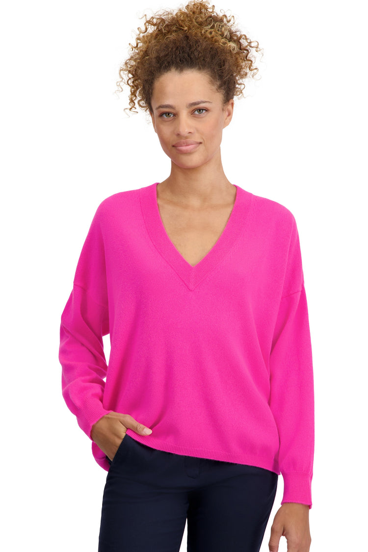 Theia in cashmere donna - dayglo - Mahogany