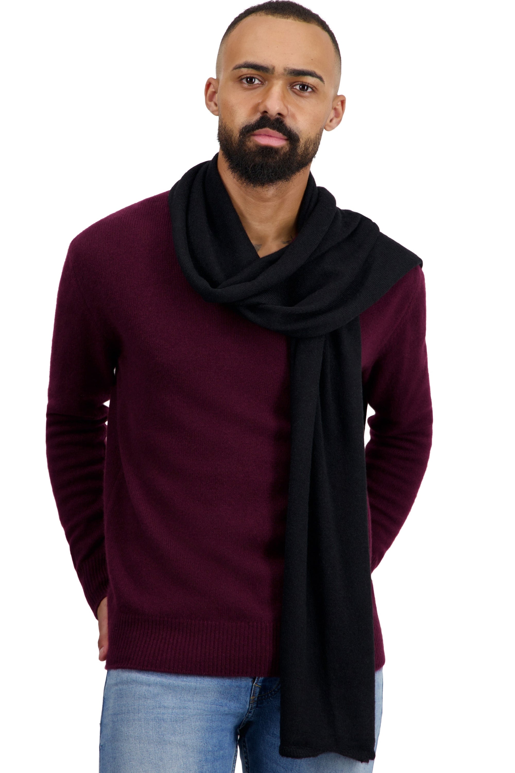 Tyson in baby alpaca unisex - nero - Mahogany