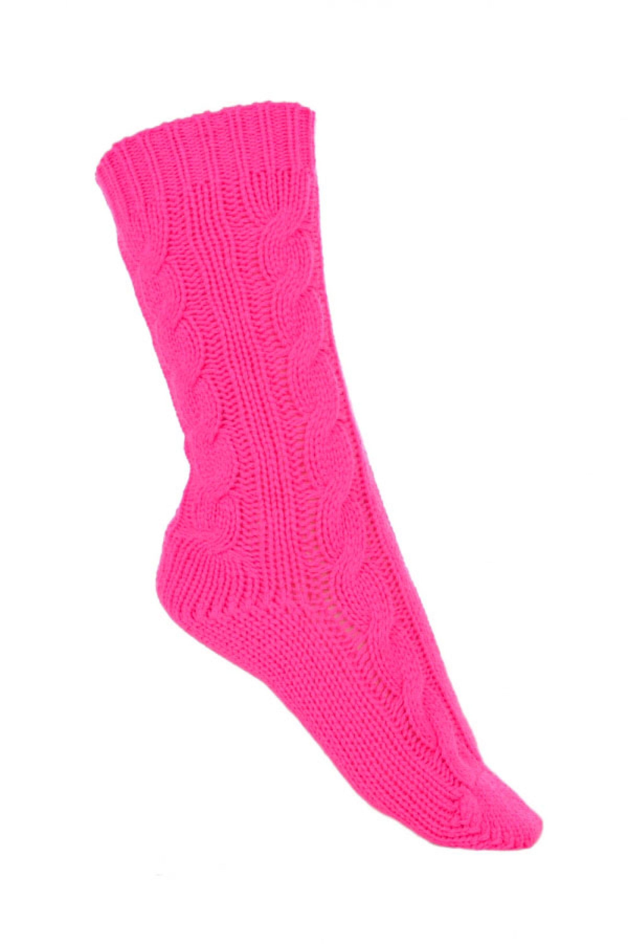 Pedibus in cashmere misto - dayglo - Mahogany