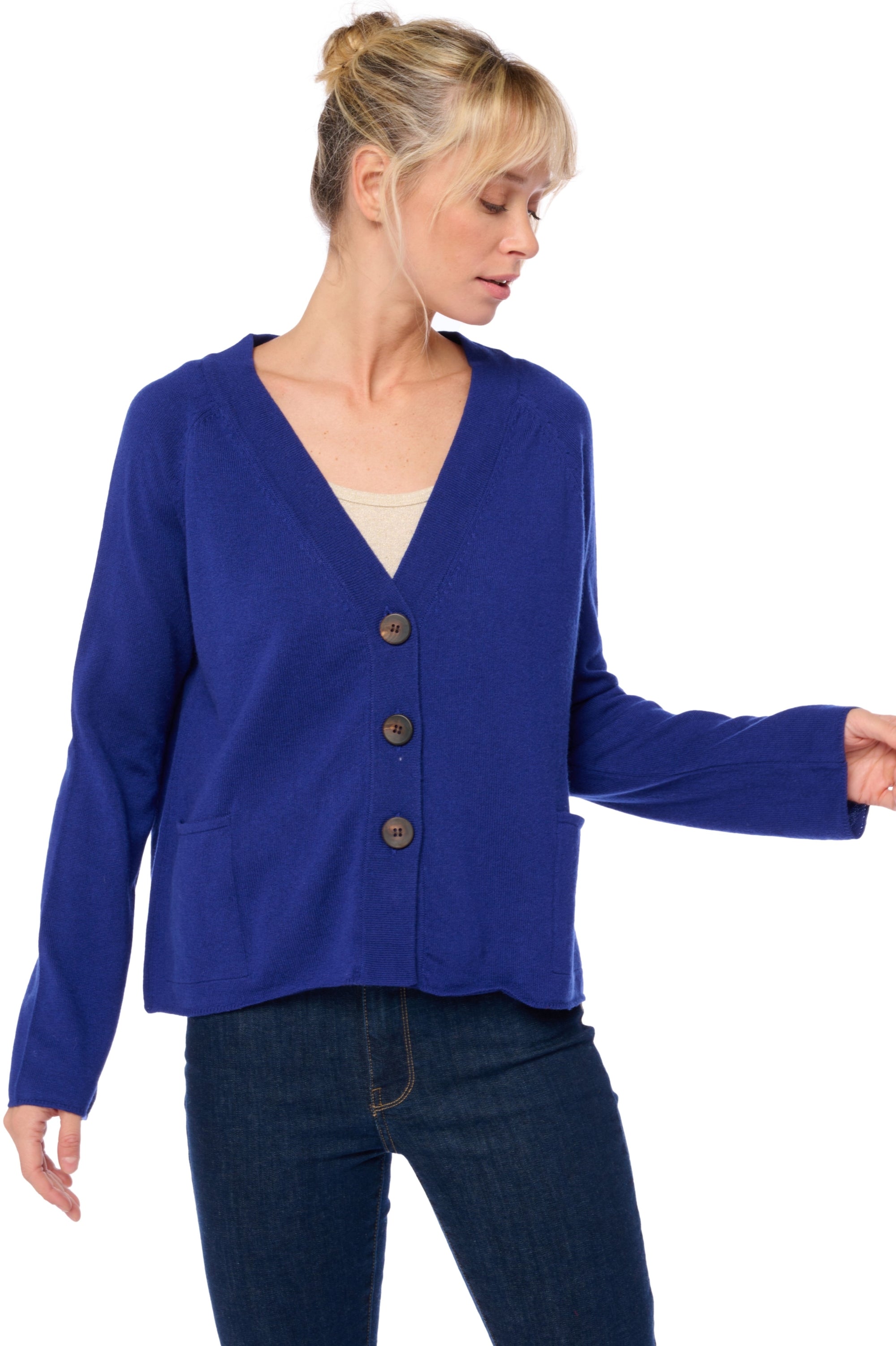 Chana in cashmere donna - ultra marine - Mahogany