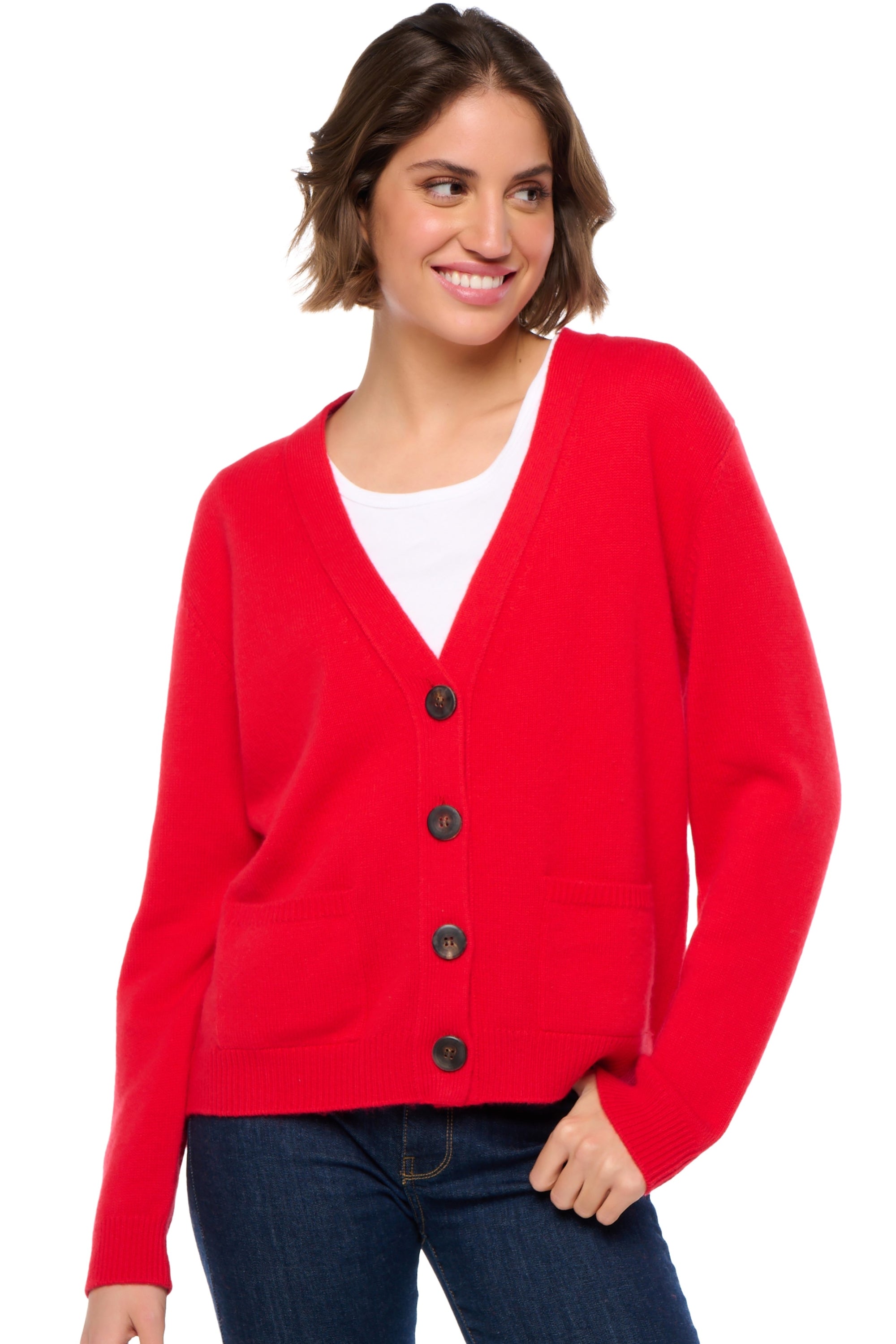 Tanzania in cashmere donna - rosso - Mahogany